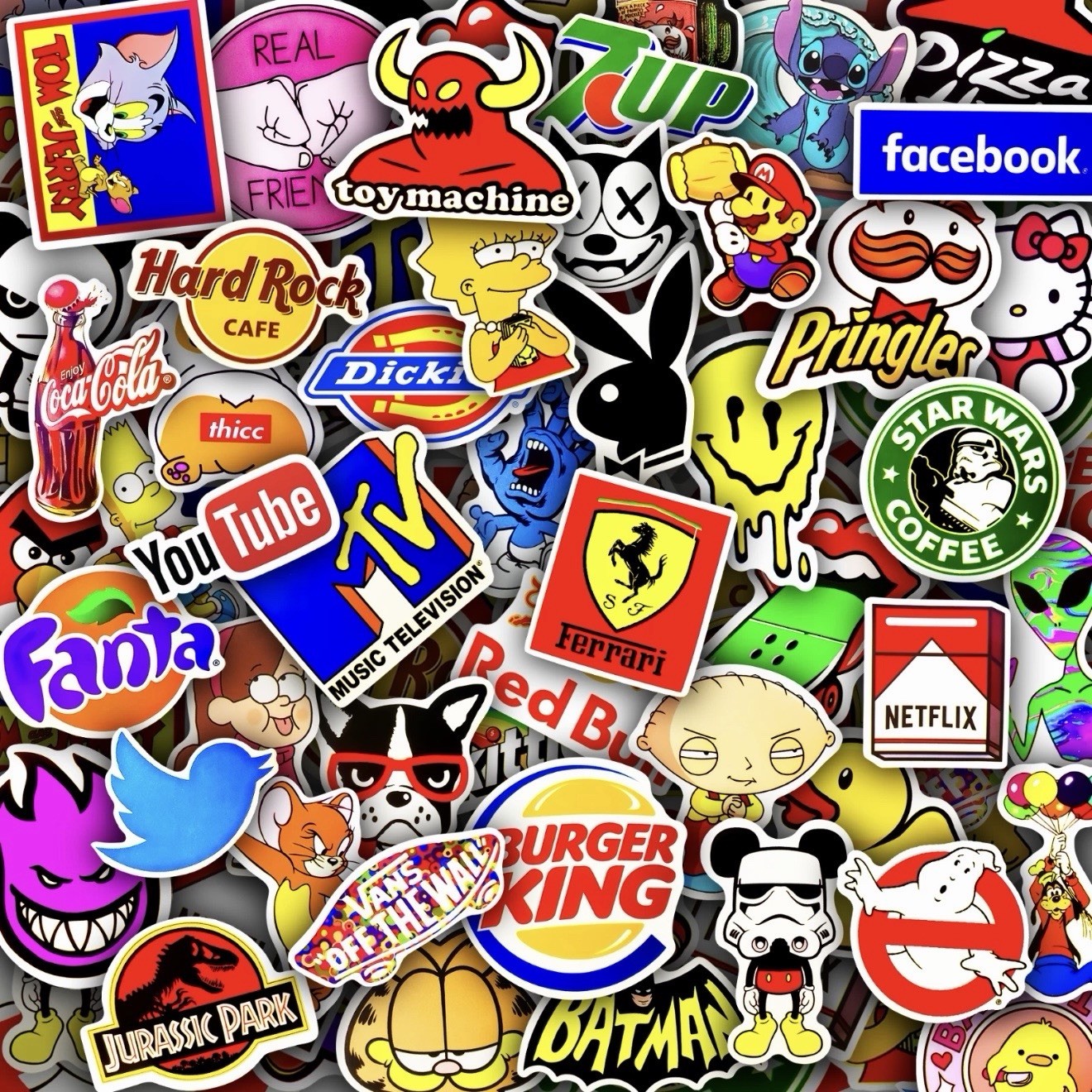 (2 Pack) Random Sticker Pack  Mystery Phone Laptop Etc. (2 Stickers)