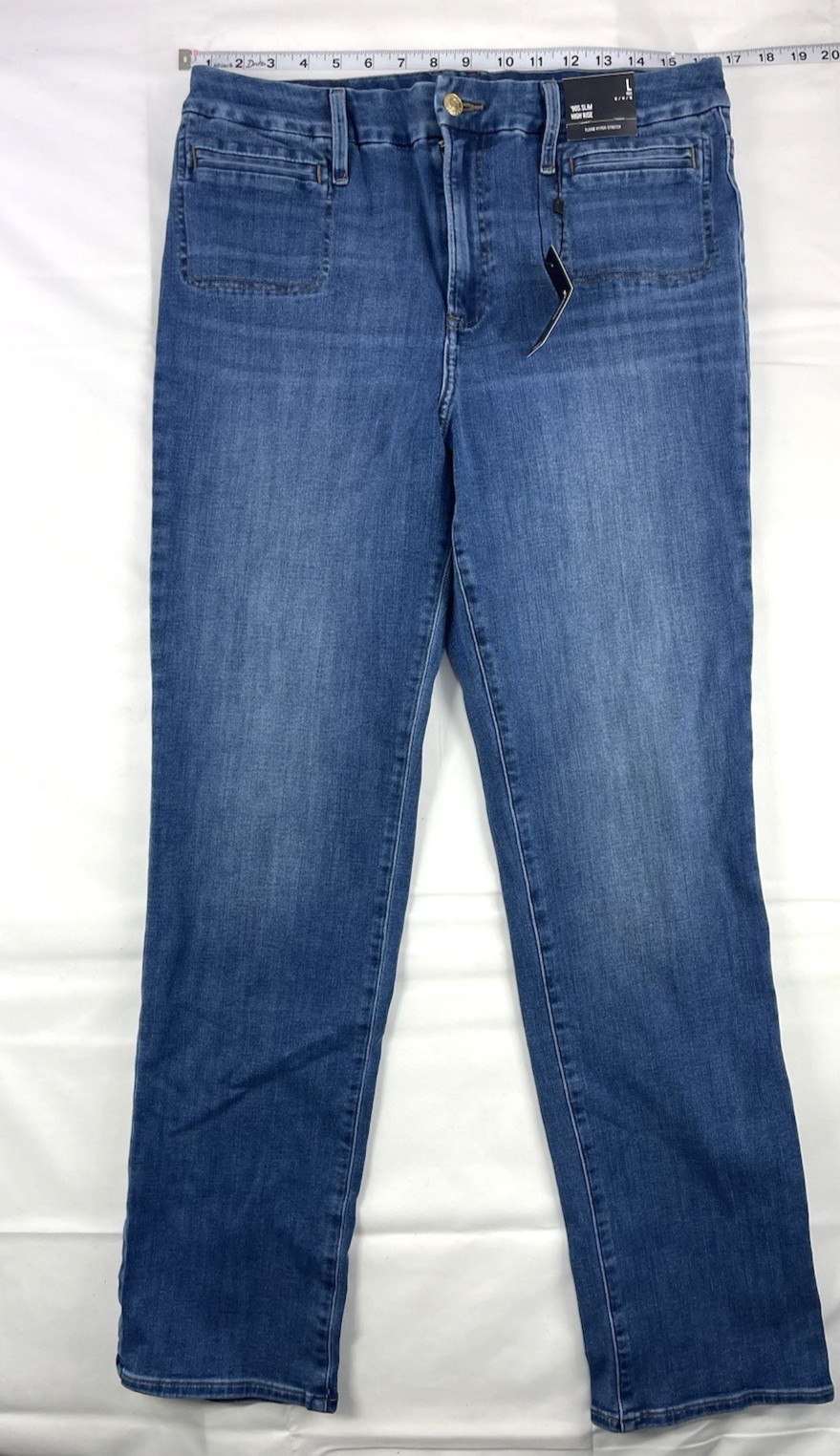 Express Women’s 90s Slim High Rise Jeans L 12 14 16 Light Wash FlexX Stretch NWT
