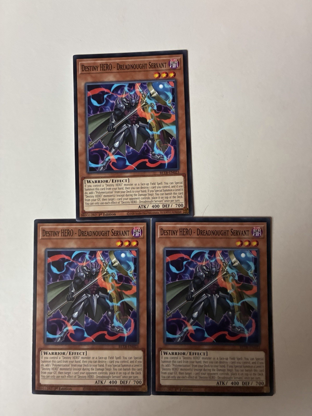 3x Destiny Hero - Dreadnought Servant Betb Near Mint Condition 