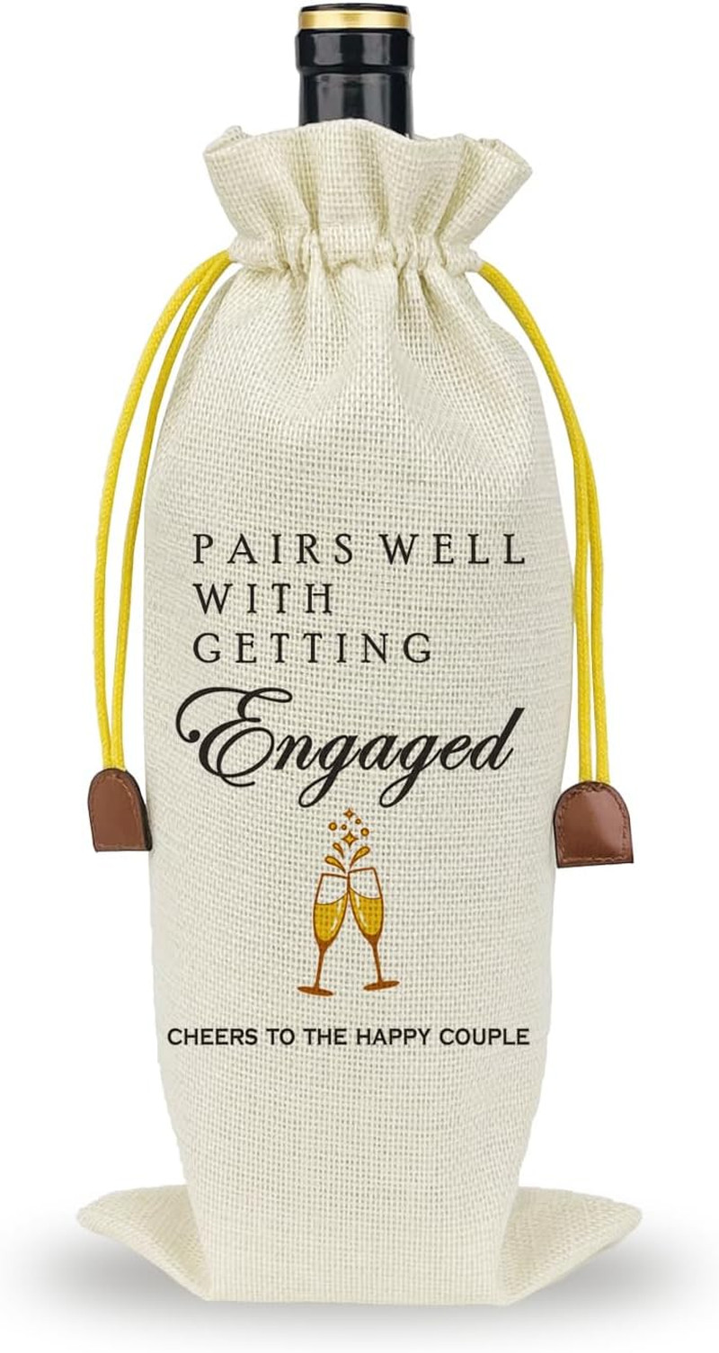 Wedding Wine Bag Engagement Gifts for New Couples, Mr and Mrs Marriage Wedding G Wedding Wine Bag Engagement Gifts for New Couples, Mr and Mrs Marriage Wedding G