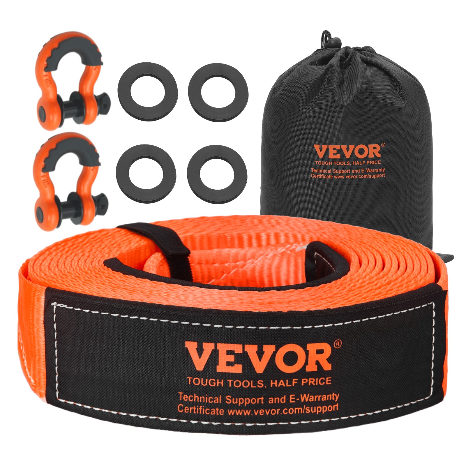 VEVOR Car Tow Cable Towing Strap Rope 36000 lbs 3\