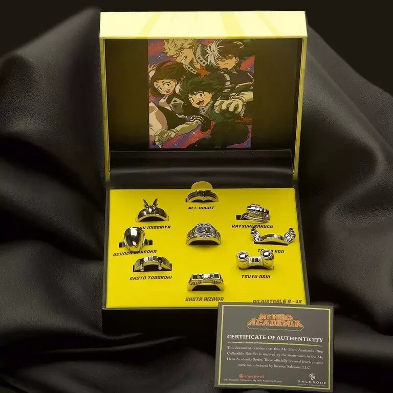 SalesOne Jewelry Crunchyroll GameStop Excl 9 Piece Ring Set My Hero Academia LE