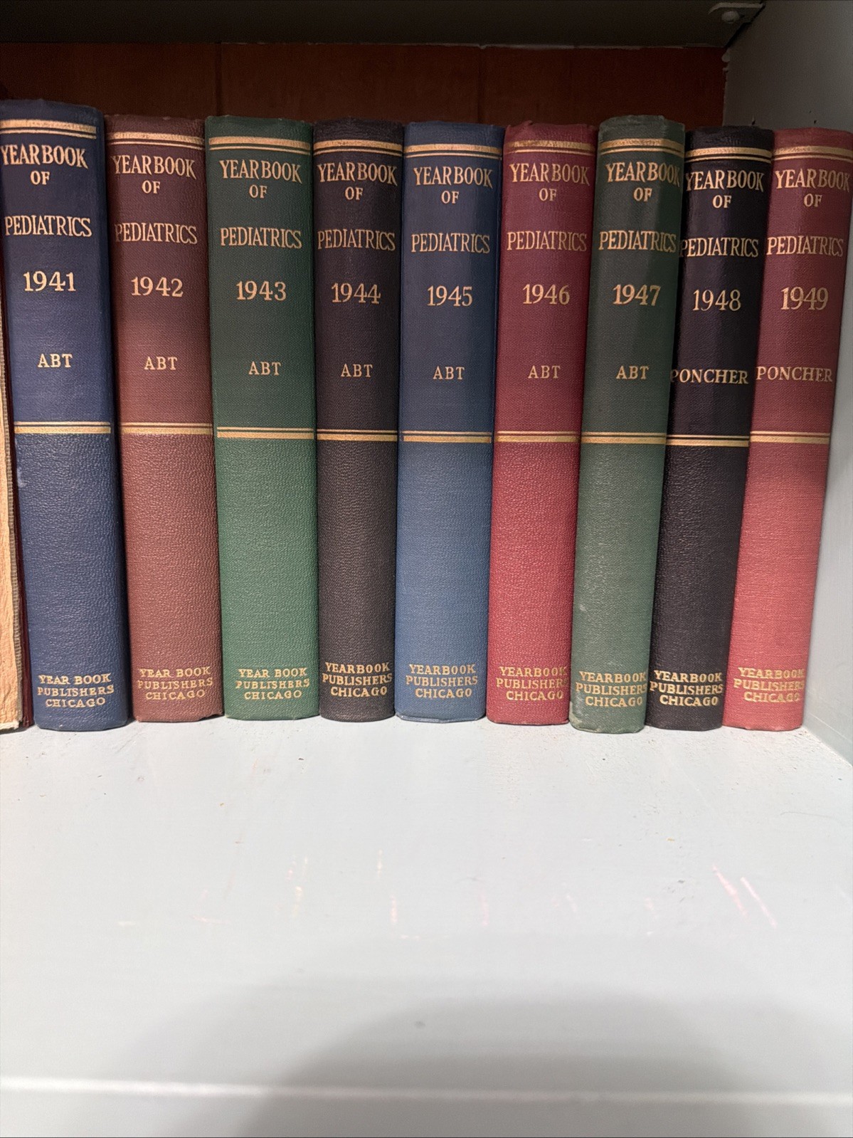 Vintage Year Book of Pediatrics 1941-1949 Complete 9 Volume Medical Book Set