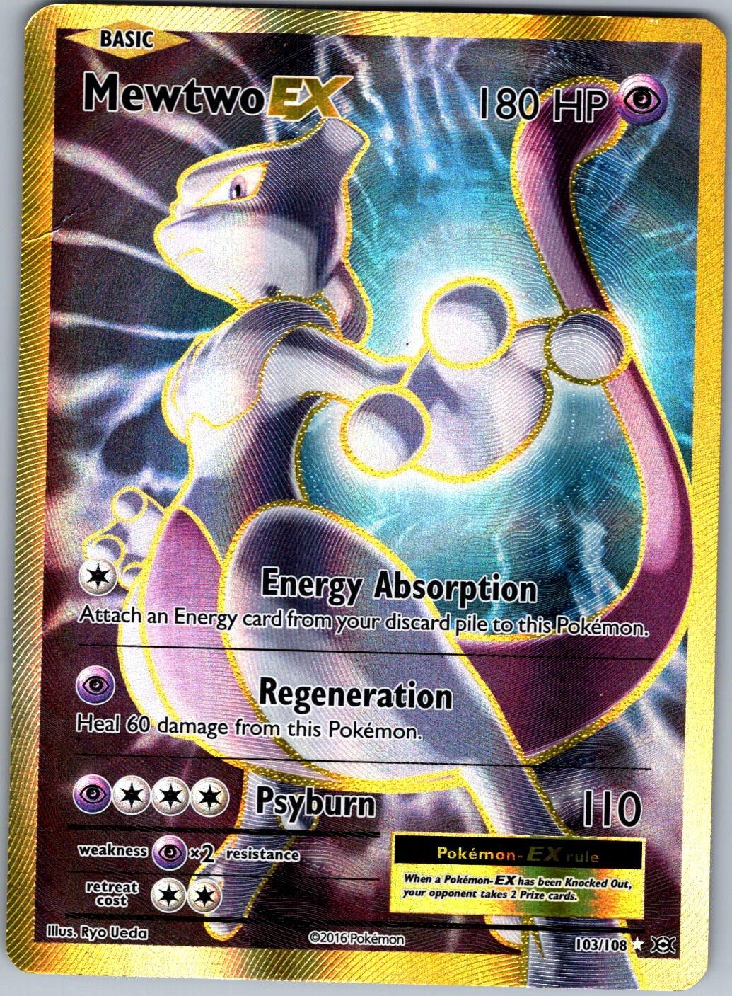 Mewtwo EX 103/108 Ultra Rare Evolutions Pokemon Holo Heavily Played