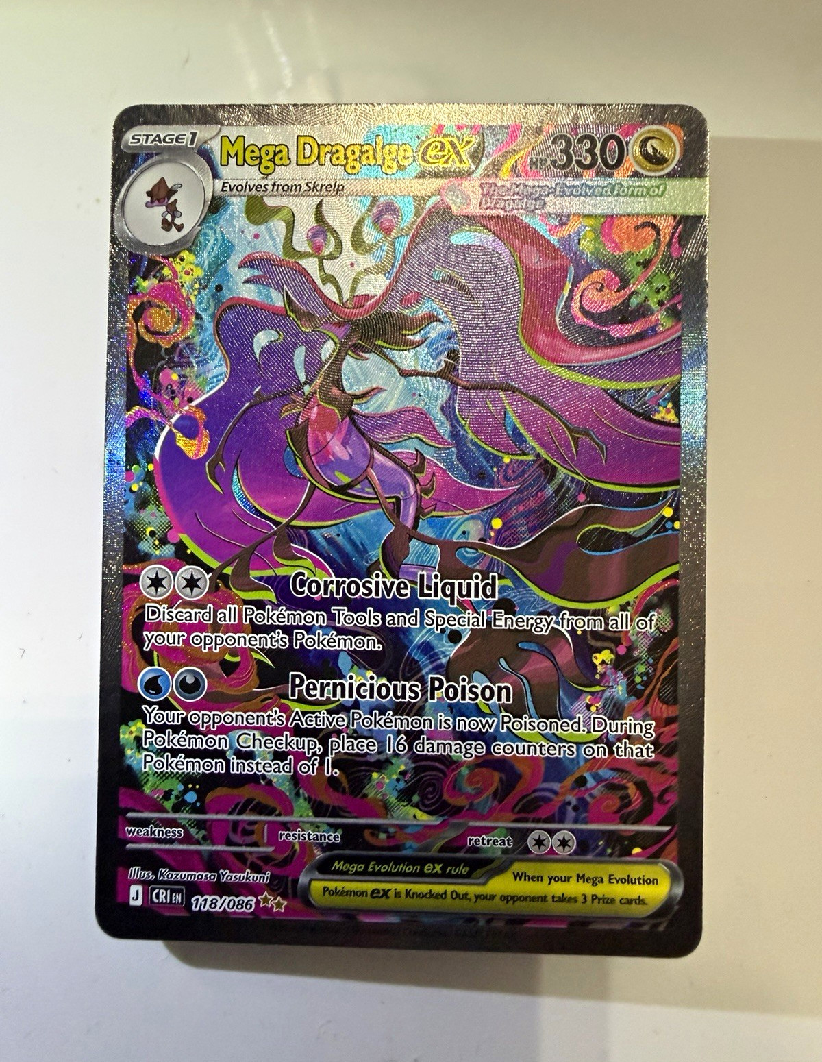 Mega Dragalge EX Full Art Holo 118/086 065/086 Chaos Rising Mega Dragalge EX Full Art Holo 118/086 065/086 Chaos Rising