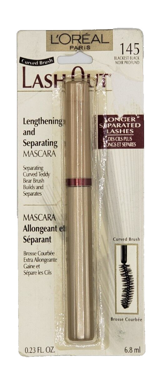 NEW L'Oréal LASH OUT LENGHTENIG & SEPARATRING MASCARA- 145 BLACKEST BLACK NEW L'Oréal LASH OUT LENGHTENIG & SEPARATRING MASCARA- 145 BLACKEST BLACK