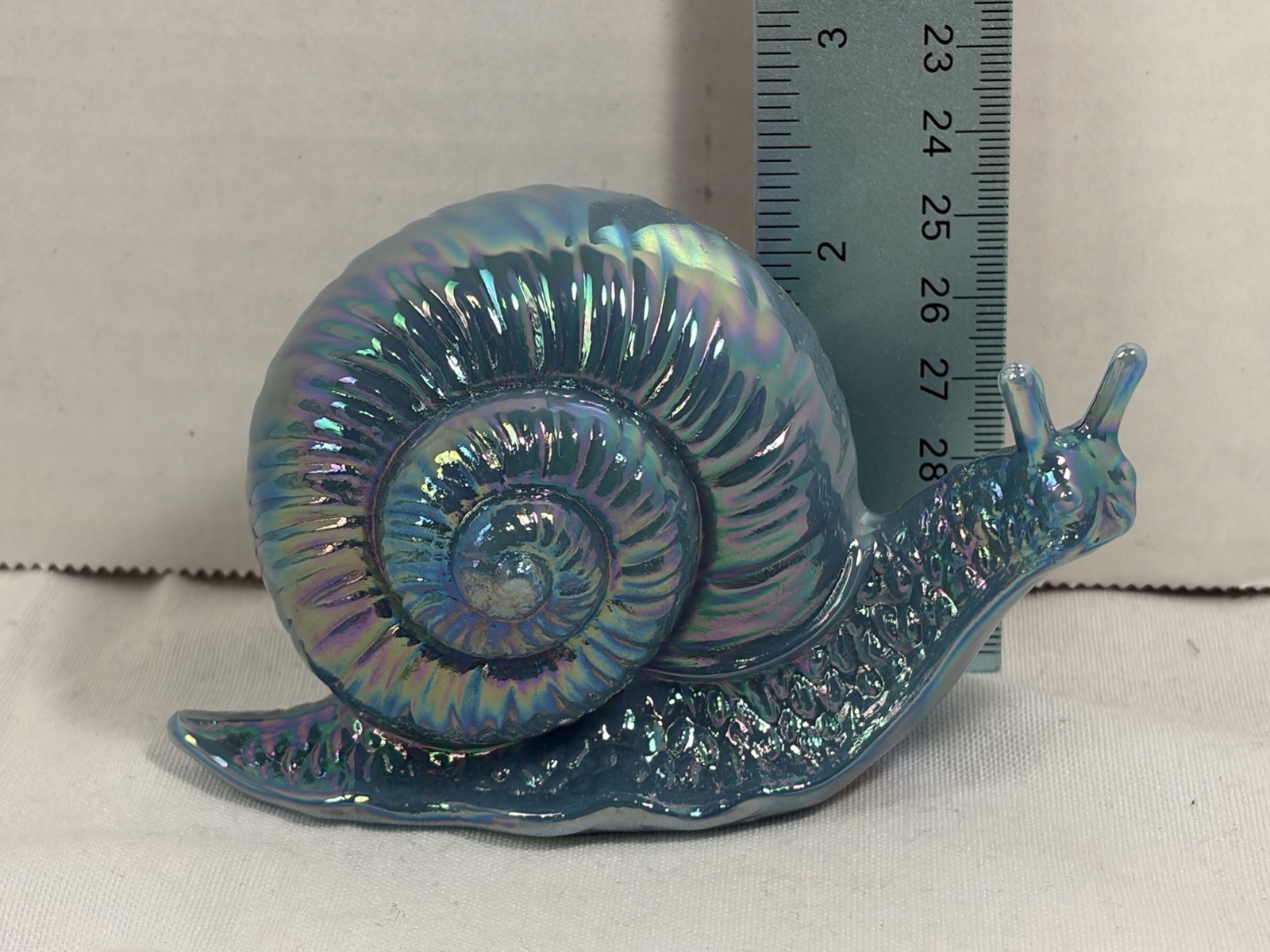Fenton Glass Mould Georgia Blue Carnival Snail Made by Mosser Glass