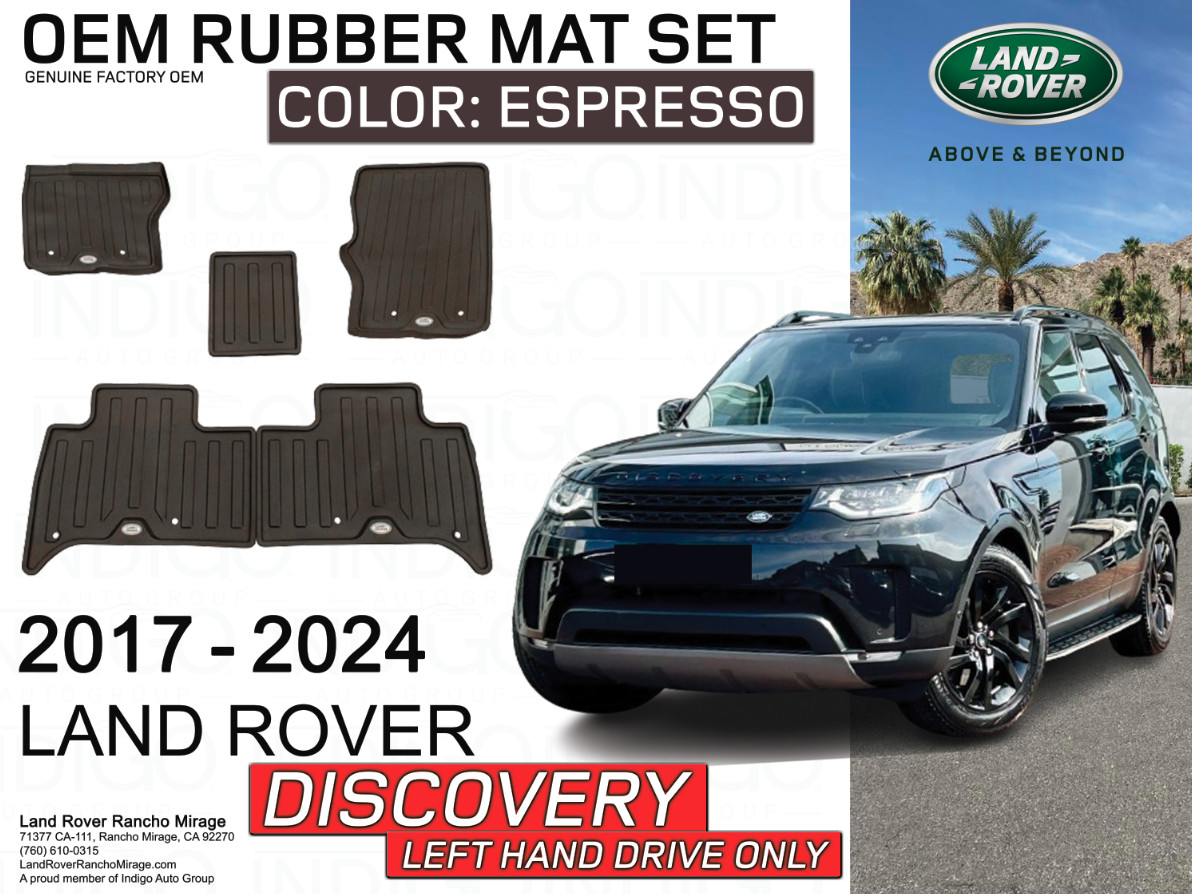 LAND ROVER RUBBER MATS DISCOVERY 5  VPLRS0333AAM GENUINE FACTORY OEM (ESPRESSO)