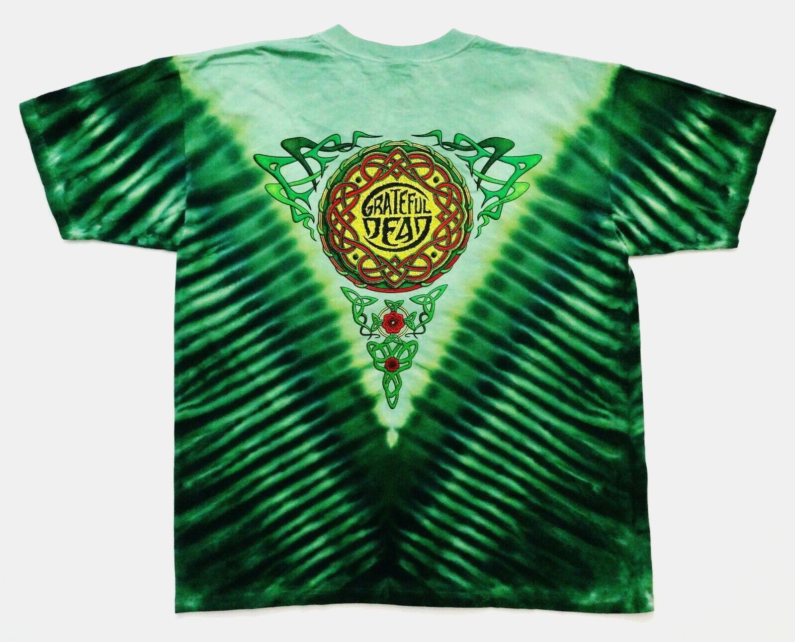 Grateful Dead Shirt T Shirt Irish Shamrock Celtic Knot Nymphs Tie Dye GDP 2004 L