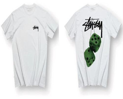Stussy Dice Graphic White Unisex T-Shirt Classic Stussy Dice Graphic White Unisex T-Shirt Classic