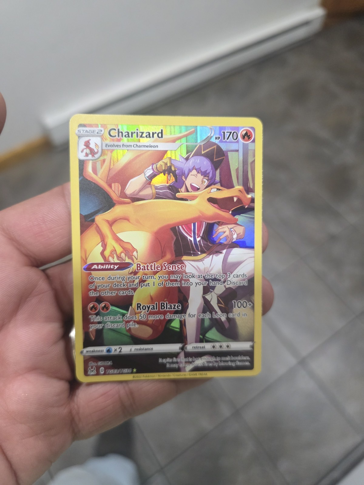 Charizard Trainer Gallery Rare Holo- Swsh11: Lost Origin TG03/TG30 NM Condition Charizard Trainer Gallery Rare Holo- Swsh11: Lost Origin TG03/TG30 NM Condition