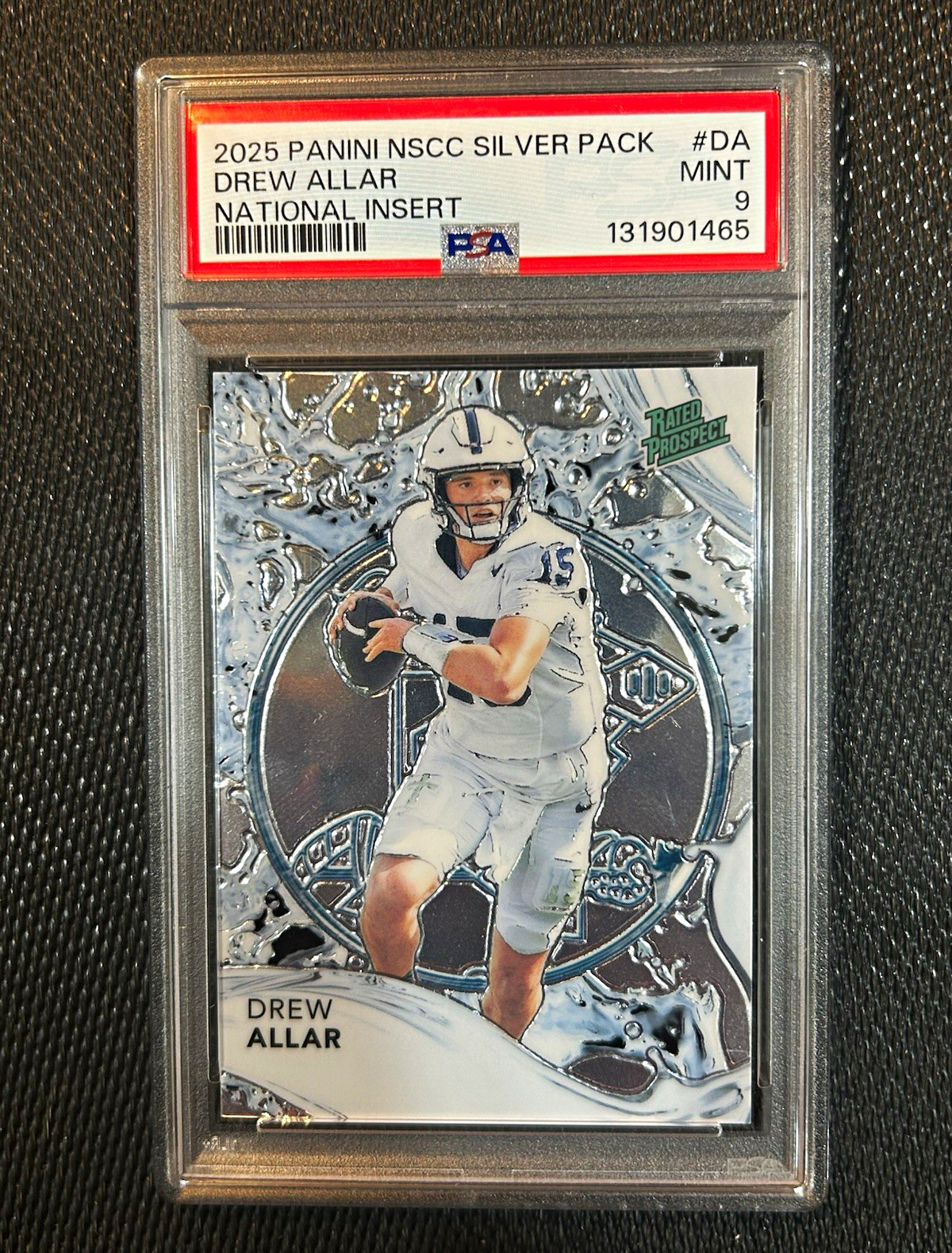 2025 Panini NSCC Silver Pack Drew Allar CASE HIT MARKETING INSERT /99 PSA 9 2025 Panini NSCC Silver Pack Drew Allar CASE HIT MARKETING INSERT /99 PSA 9