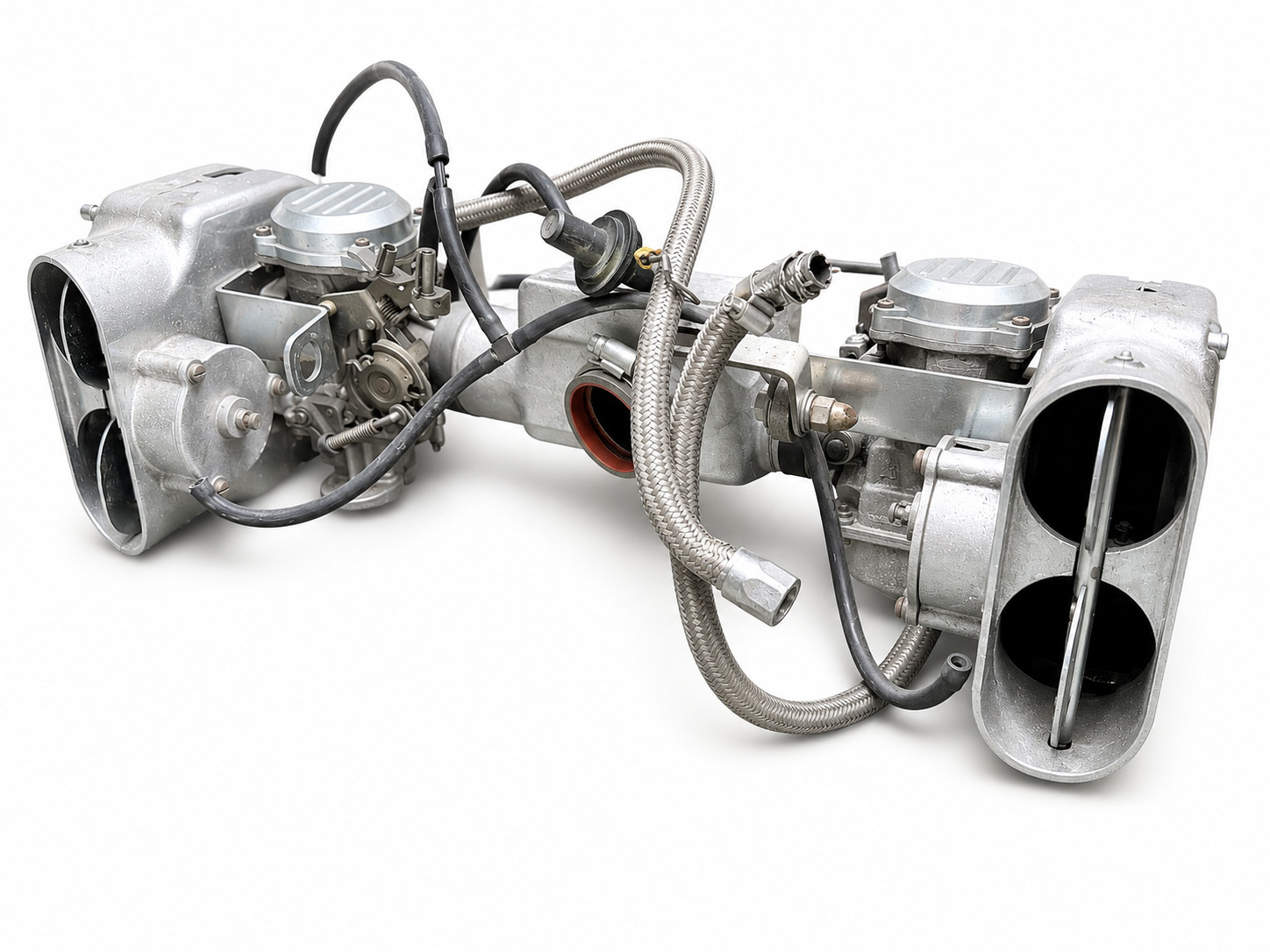 Harley Big Twin Vintage Kuryakyn Dual CV Carburetor Intake Manifold Assembly Harley Big Twin Vintage Kuryakyn Dual CV Carburetor Intake Manifold Assembly