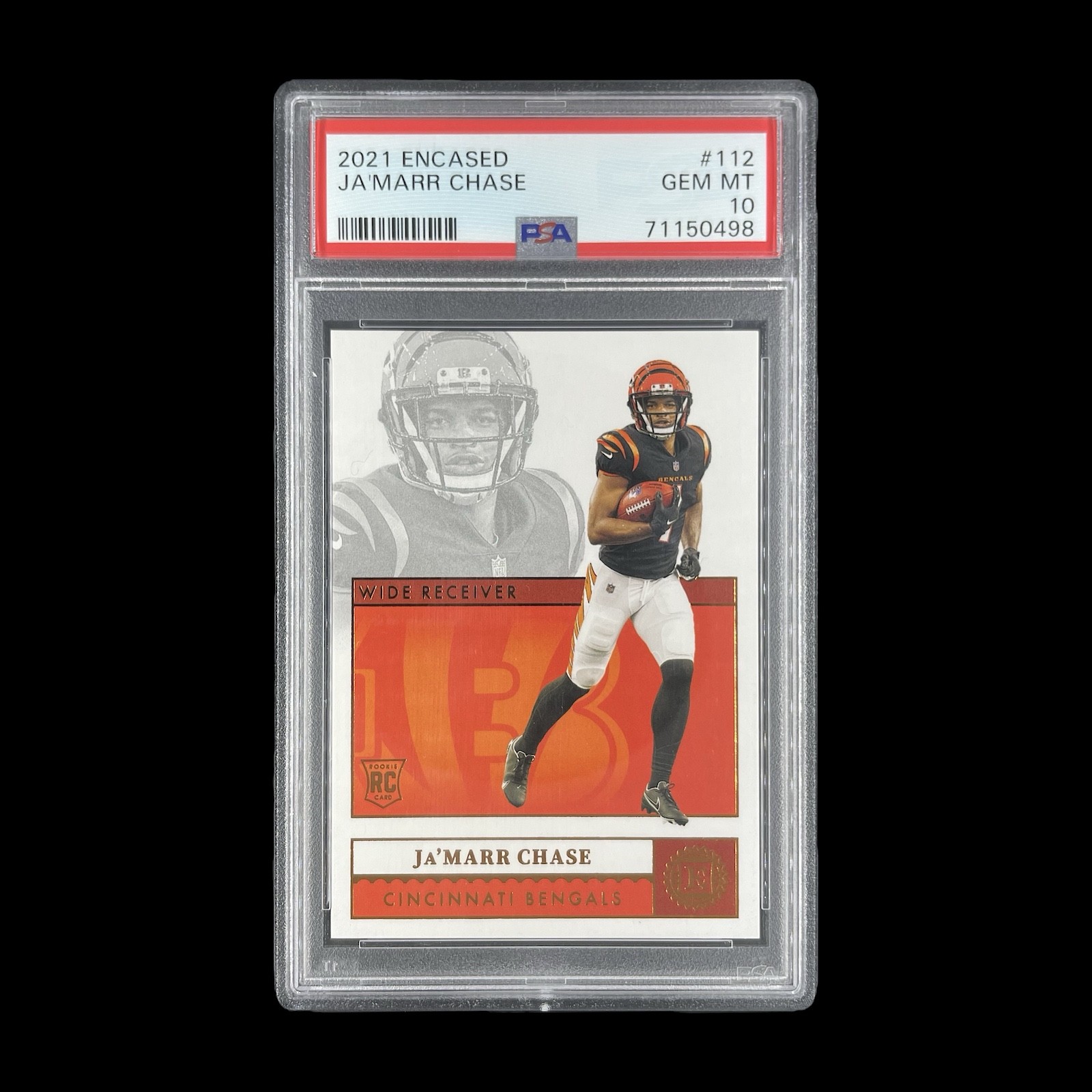 JA\'MARR CHASE RARE PSA 10 GEM MT 2021 Panini Encased RC Rookie Card - Bengals