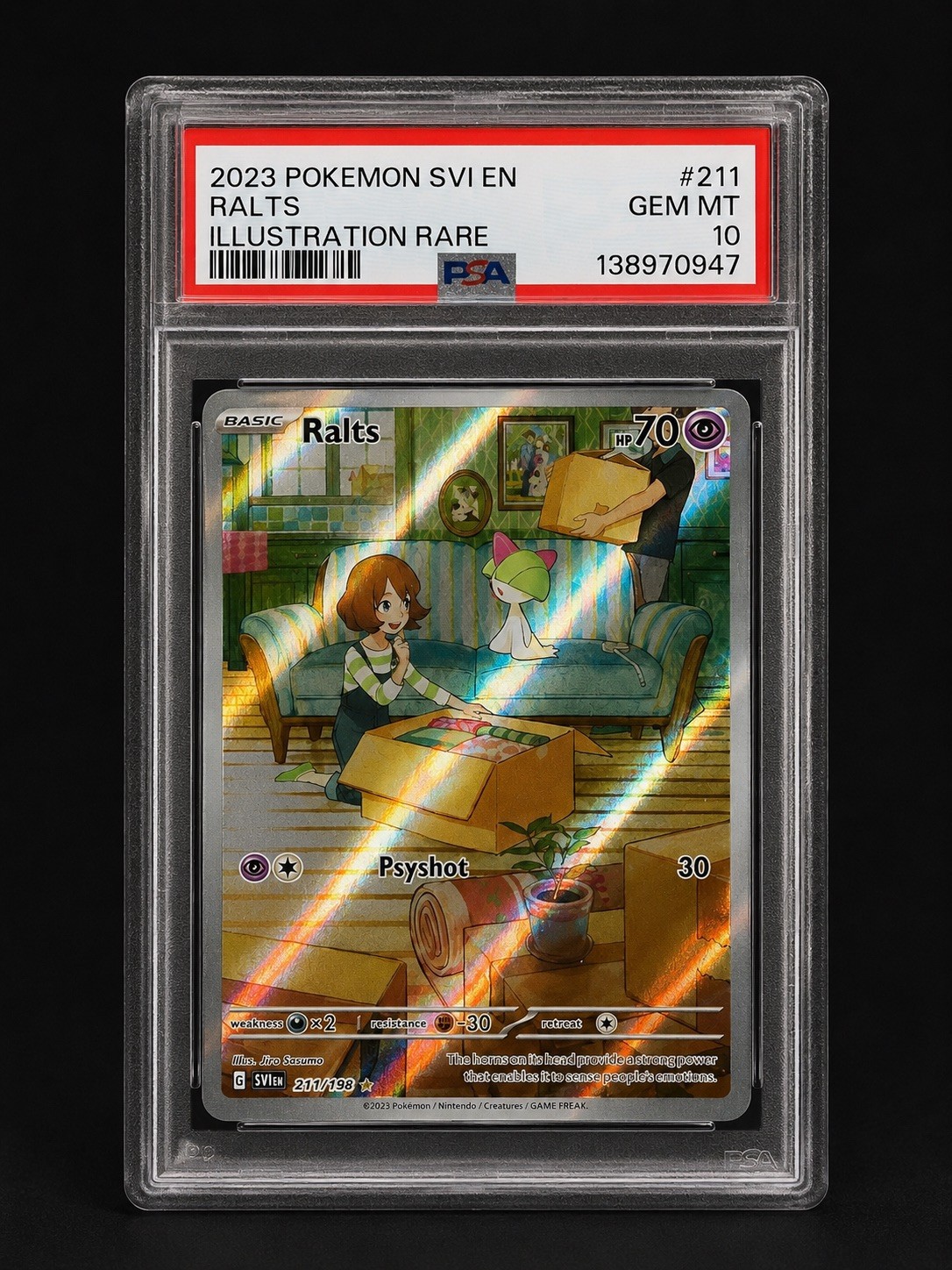 Ralts 211/198 PSA 10 SV01 Scarlet & Violet EN IR Holo 