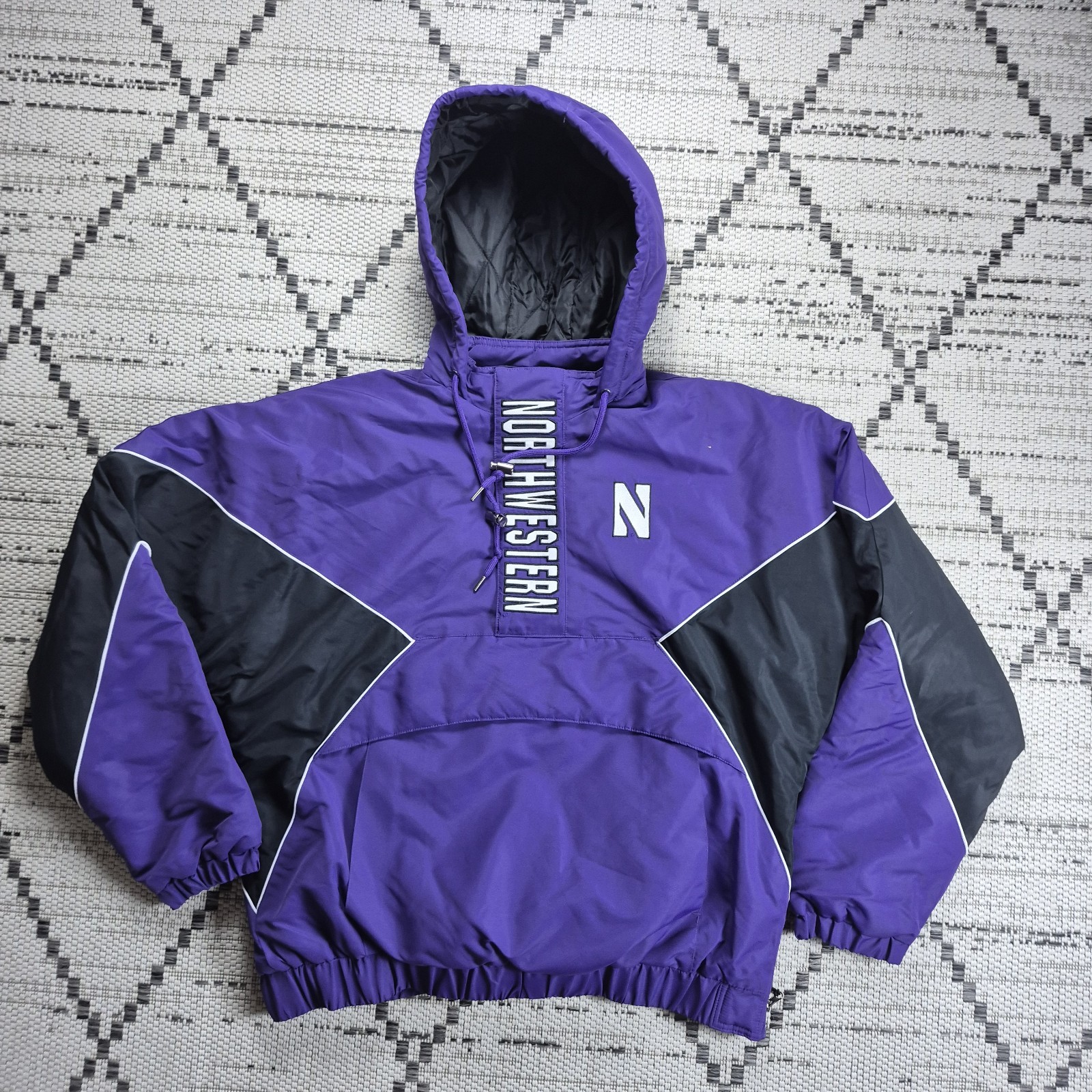 The Yard Men's Vintage Northwestern Wildcats Puffer Jacket Purple Sz:M NWT The Yard Men's Vintage Northwestern Wildcats Puffer Jacket Purple Sz:M NWT