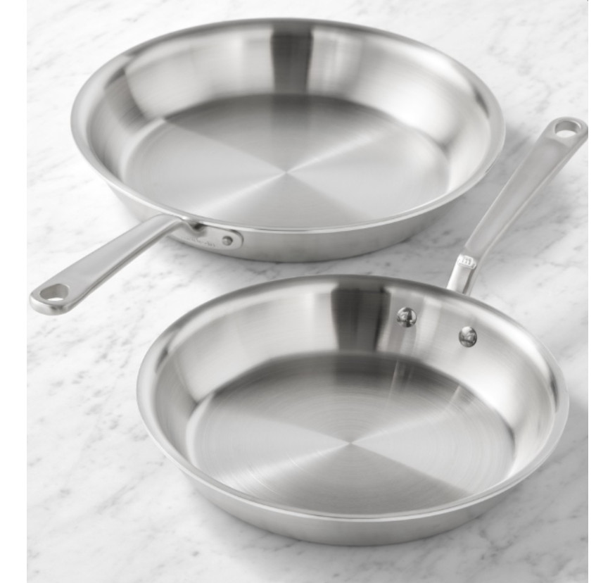 Made In Stainless-Steel Fry Pan, Set of 2 - Size: 10\