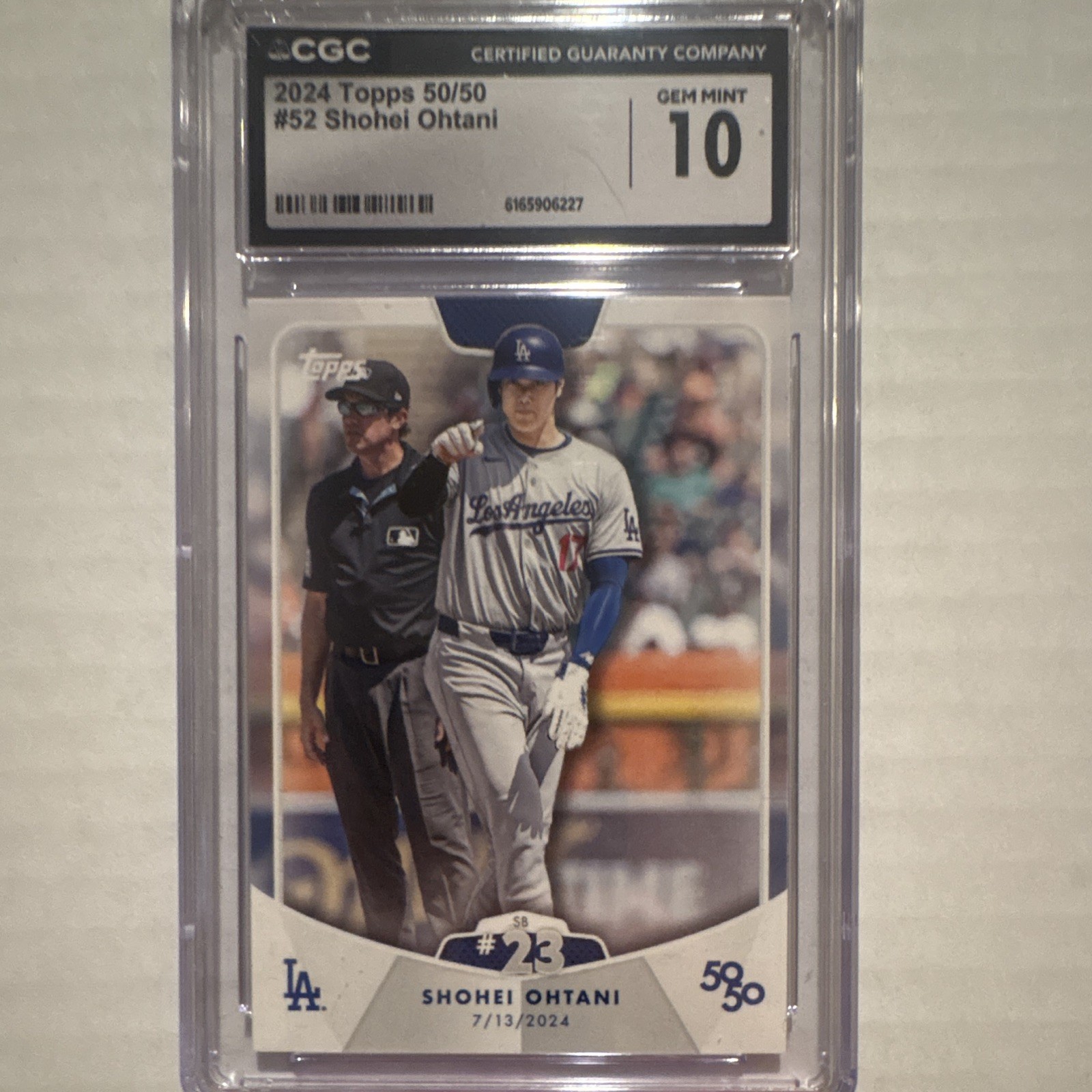 Topps 2024 Topps 50/50 Shohei Ohtani #52 Los Angeles Dodgers Graded Topps 2024 Topps 50/50 Shohei Ohtani #52 Los Angeles Dodgers Graded