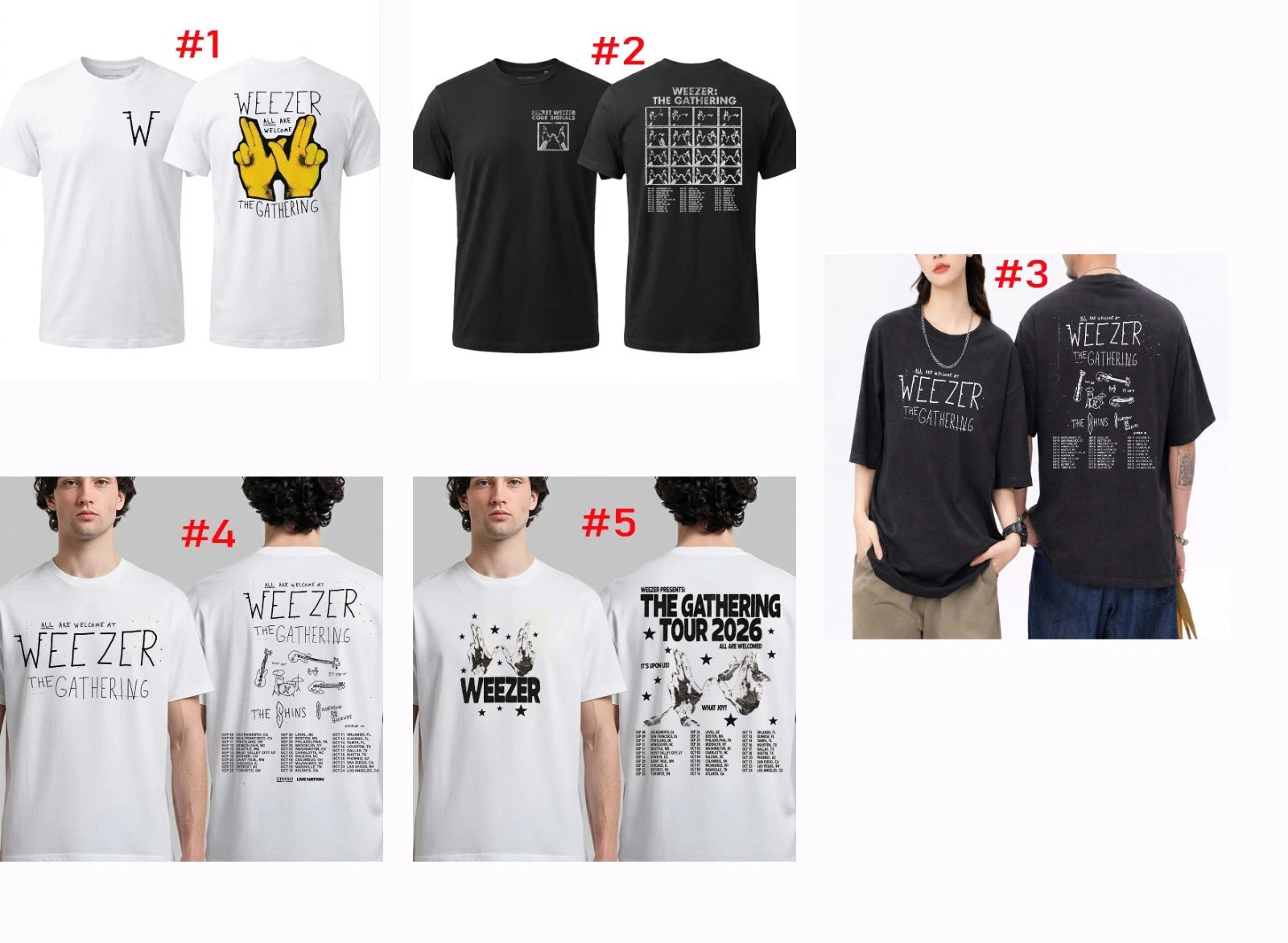 Weezer The Gathering Tour 2026 Shirt