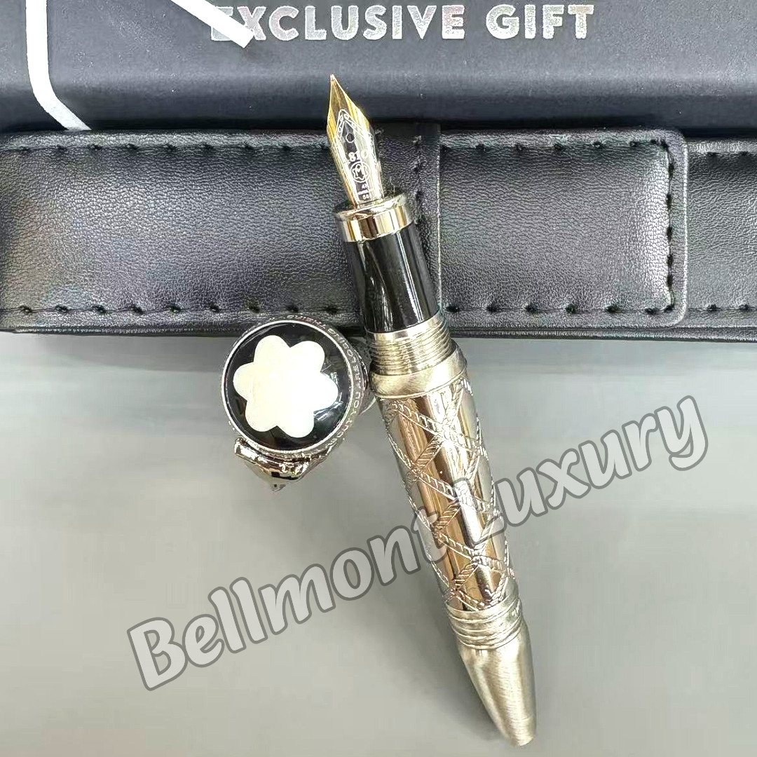 { HOT} MONTBLANC Rudyard Kipling Limited Edition Silver Engraved Fountain Pen