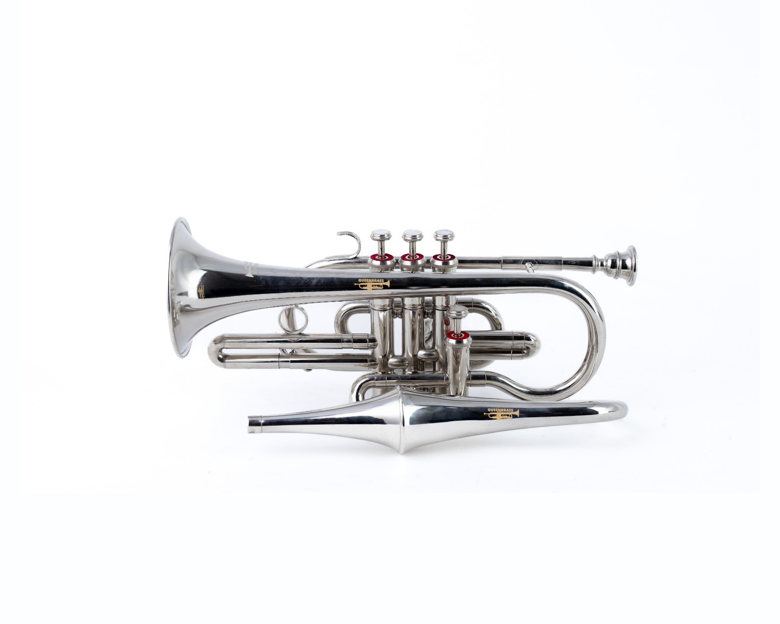 Echo Cornet Brass in Bb 4 Valve Brass FINISH with Case and Mouthpiece
