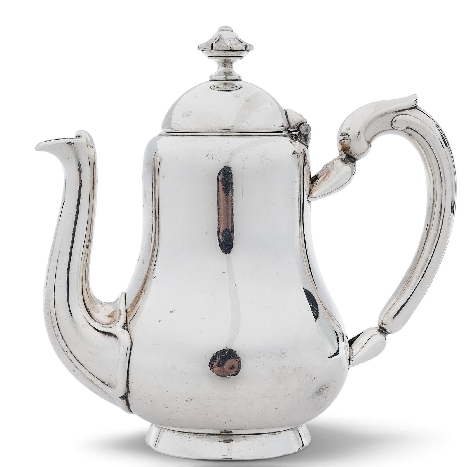 Christofle France Silver Plate Bachelor Coffee Tea Pot + 3 Trays 4 Pc Vintage