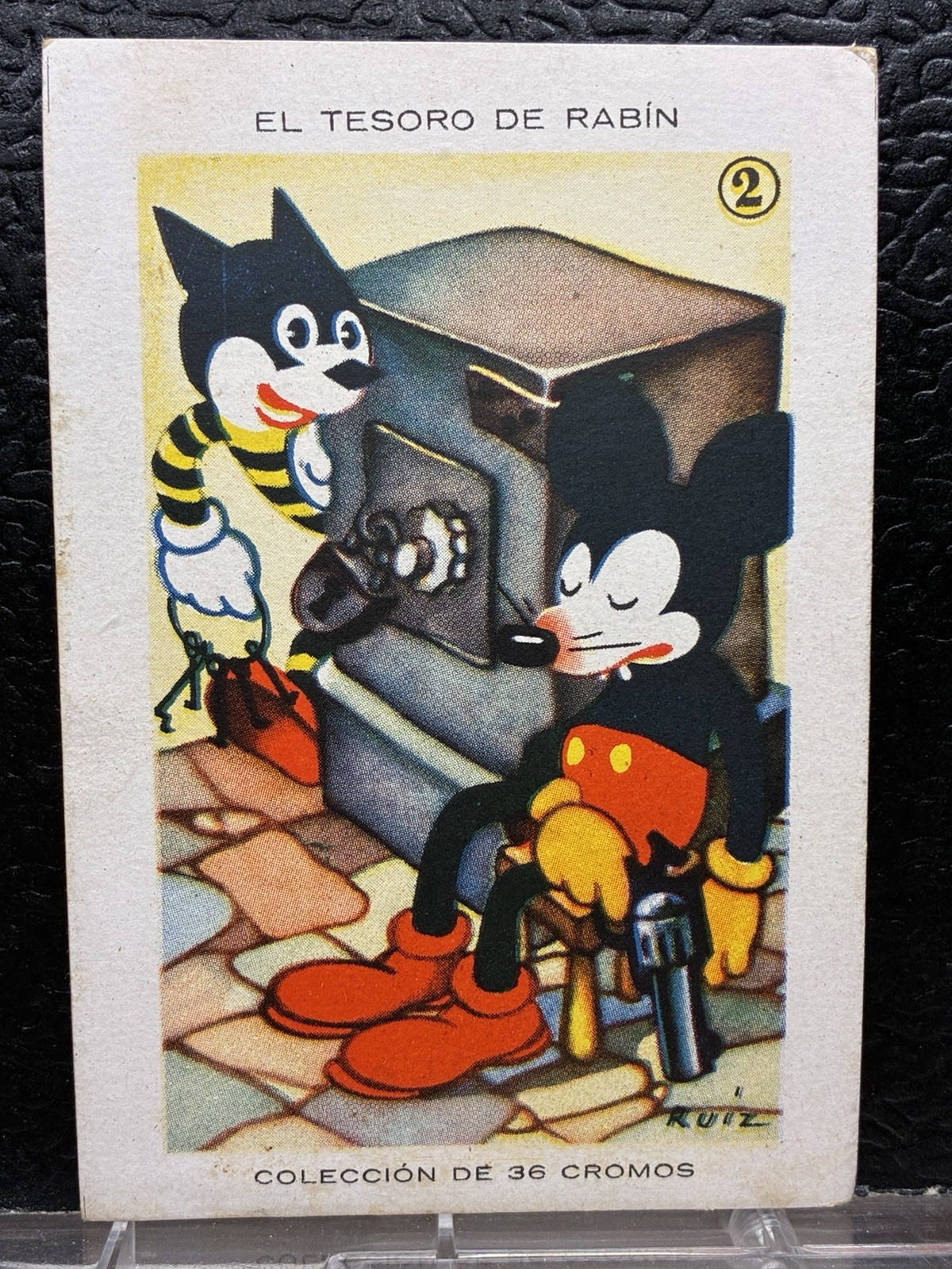 1930’s Mickey Mouse ? Card #2 TESORO De RABIN Chocolate Amatller Spain 1930’s Mickey Mouse ? Card #2 TESORO De RABIN Chocolate Amatller Spain