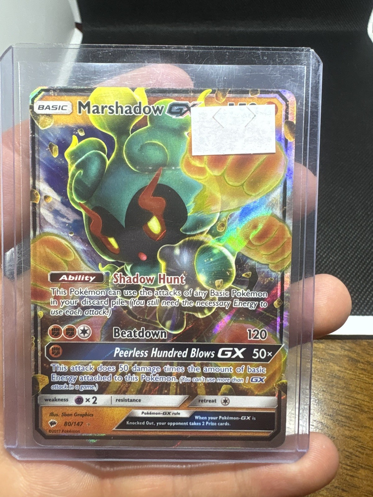 Pokemon TCG Marshadow GX 80/147 Sun & Moon Burning Shadows Full Art Ultra Rare Pokemon TCG Marshadow GX 80/147 Sun & Moon Burning Shadows Full Art Ultra Rare