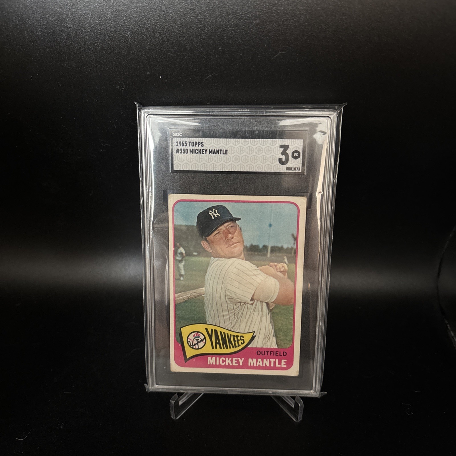 1965 Topps Mickey Mantle #350 SGC 3 Yankees H.O.F 1965 Topps Mickey Mantle #350 SGC 3 Yankees H.O.F