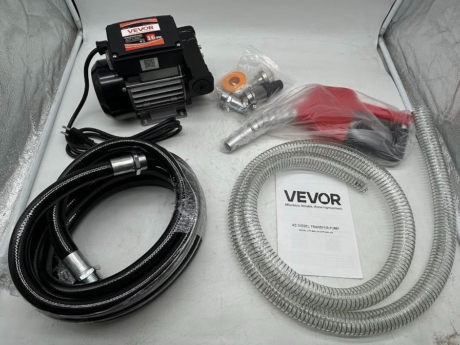 VEVOR Fuel Transfer Pump 110V, 16 GPM 60 L/min DTP-60N-J01