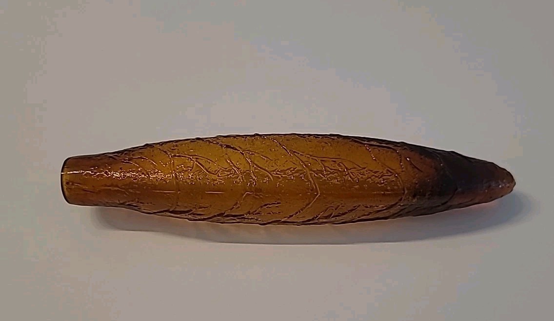 Antique Amber Glass Whiskey Cigar Nipper Flask Late 19th/ Early 20th Century Antique Amber Glass Whiskey Cigar Nipper Flask Late 19th/ Early 20th Century