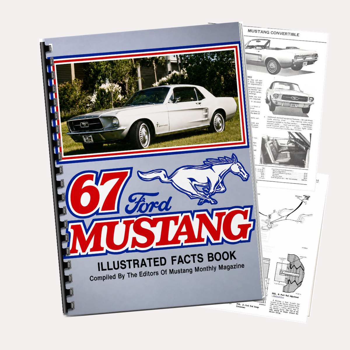 1967 Ford Mustang Illustrated Facts Book Vintage Specs History Reference 30 Page