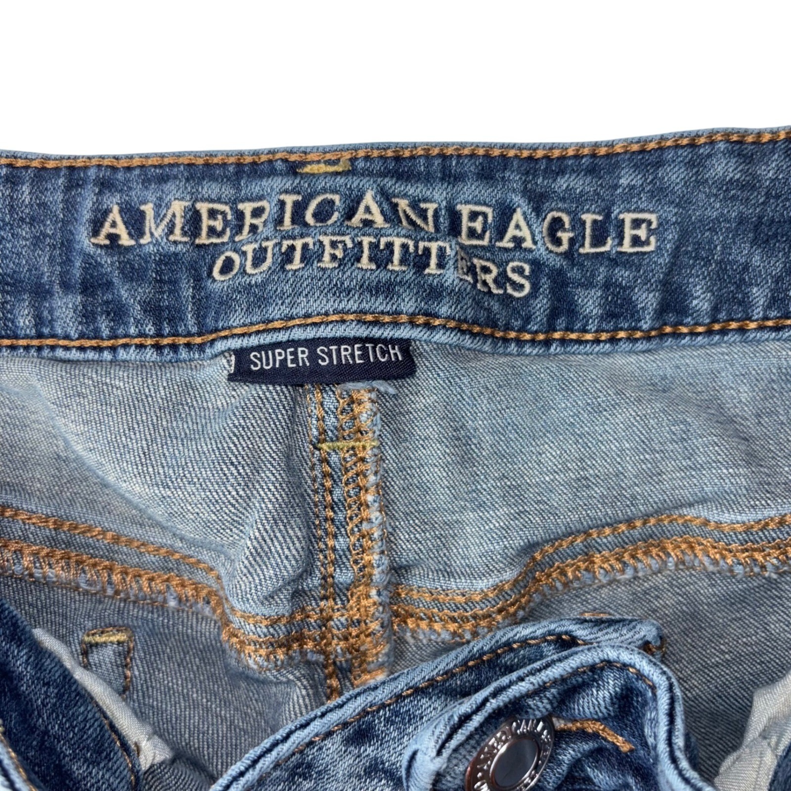 American Eagle Outfitters Super Stretch Blue Denim Jeans Women\'s Size 14