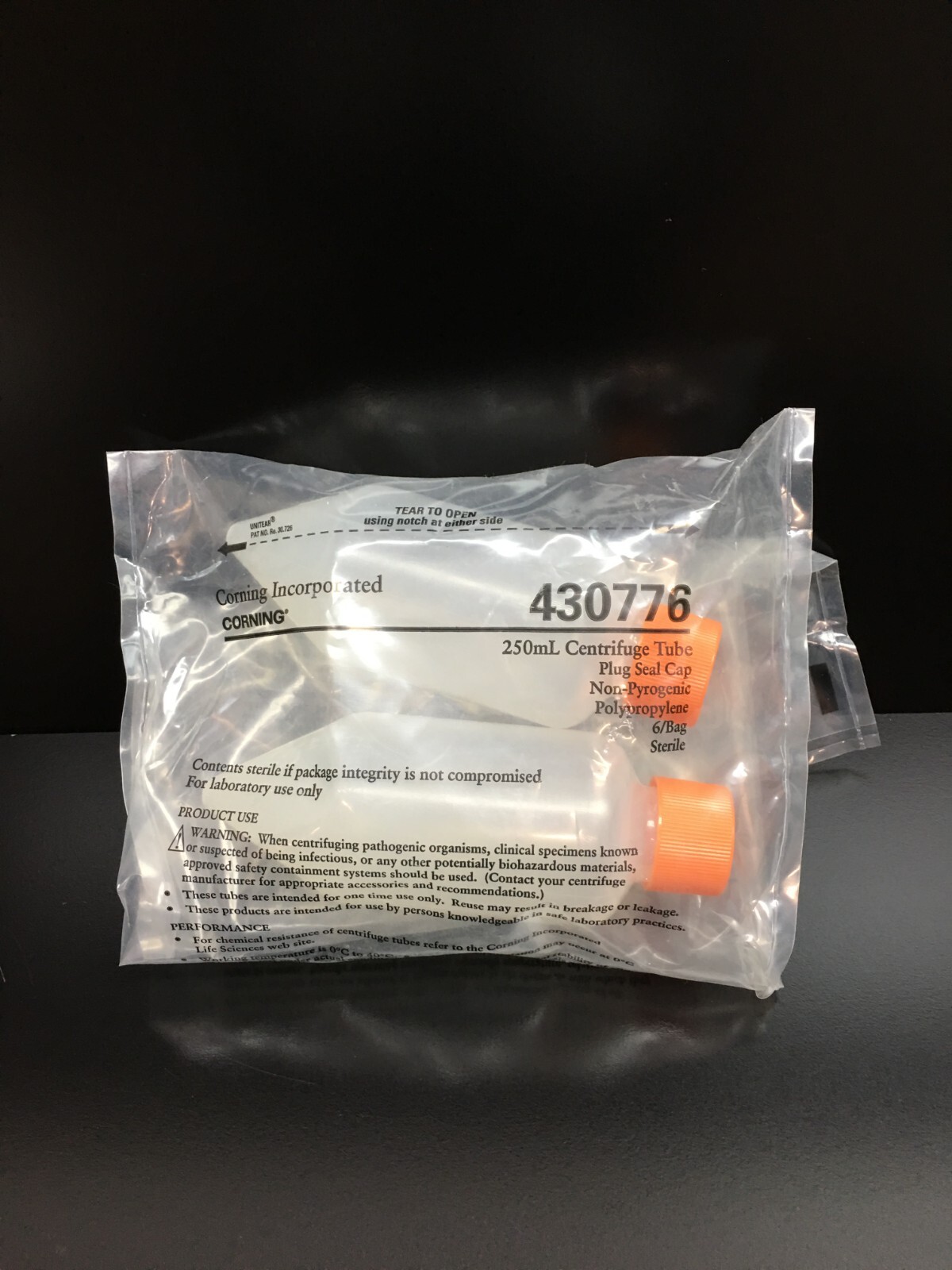 Corning REF 430776 Centrifuge Tube 250mL Plug Seal Cap