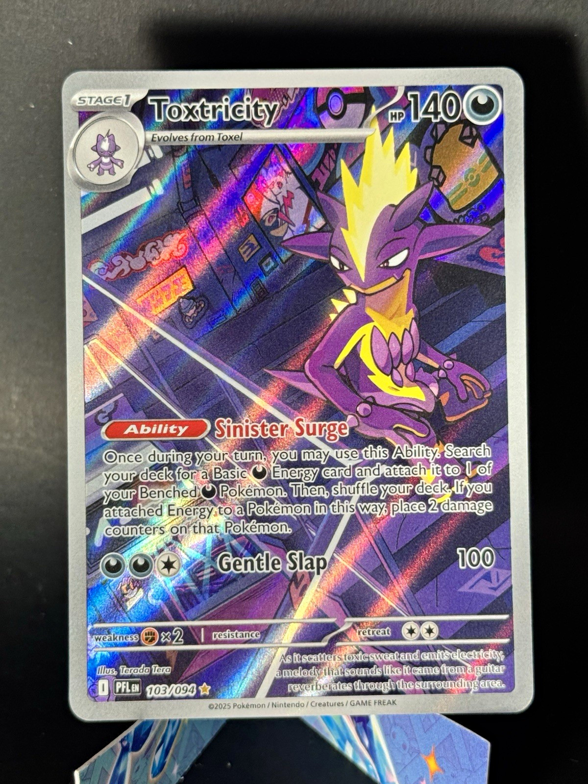 The Pokémon Company Toxtricity 103/094 Me02 Phantasmal Flames IR Holo EN HP 140