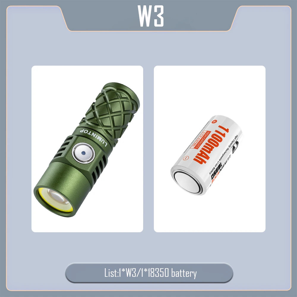 LUMINTOP W3 EDC LEP Flashlight 700M Range Rechargeable IPX8 Waterproof 18350