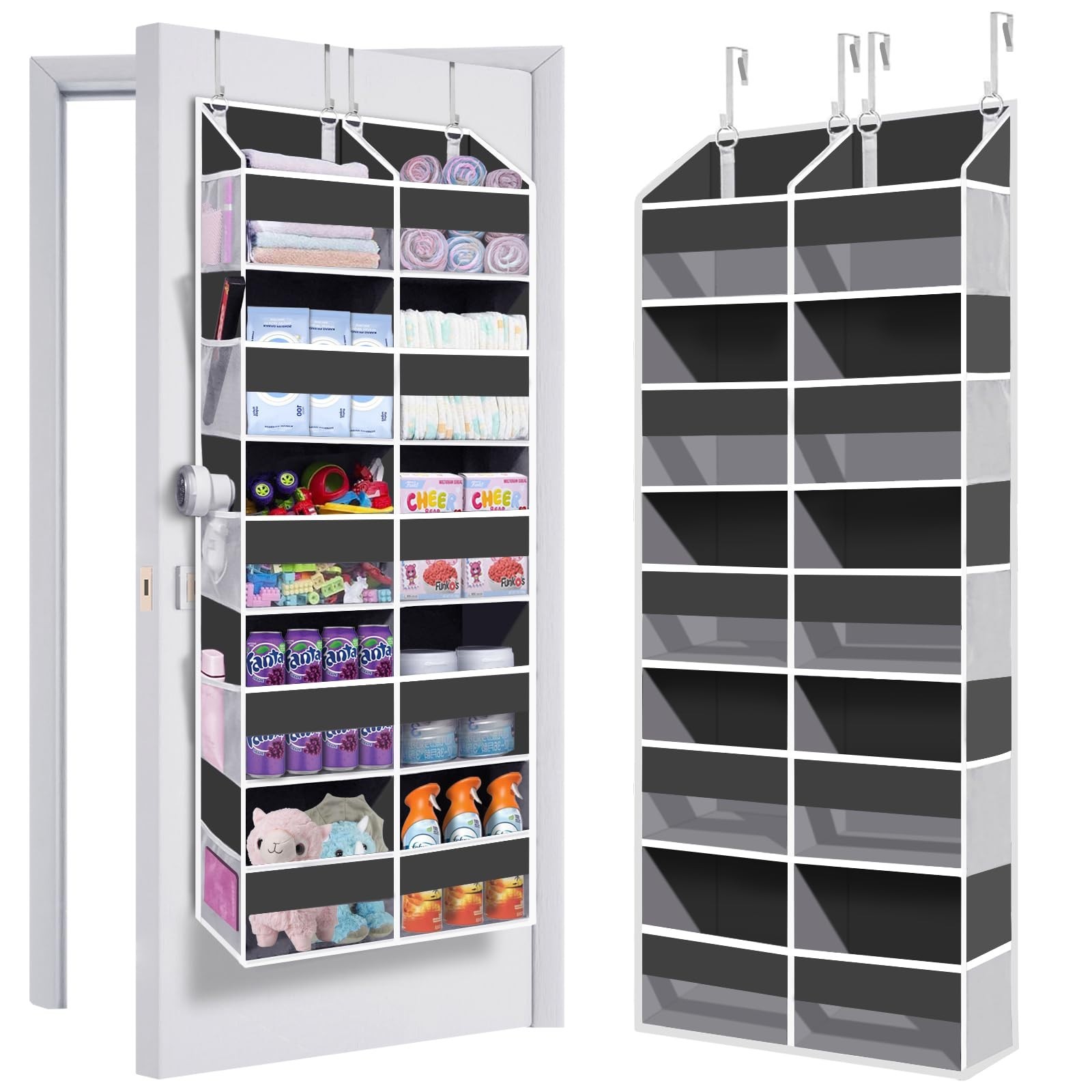 Heavy Duty over the Door Organizer 5 Tiers, Extra Large behind Door Storage of 1