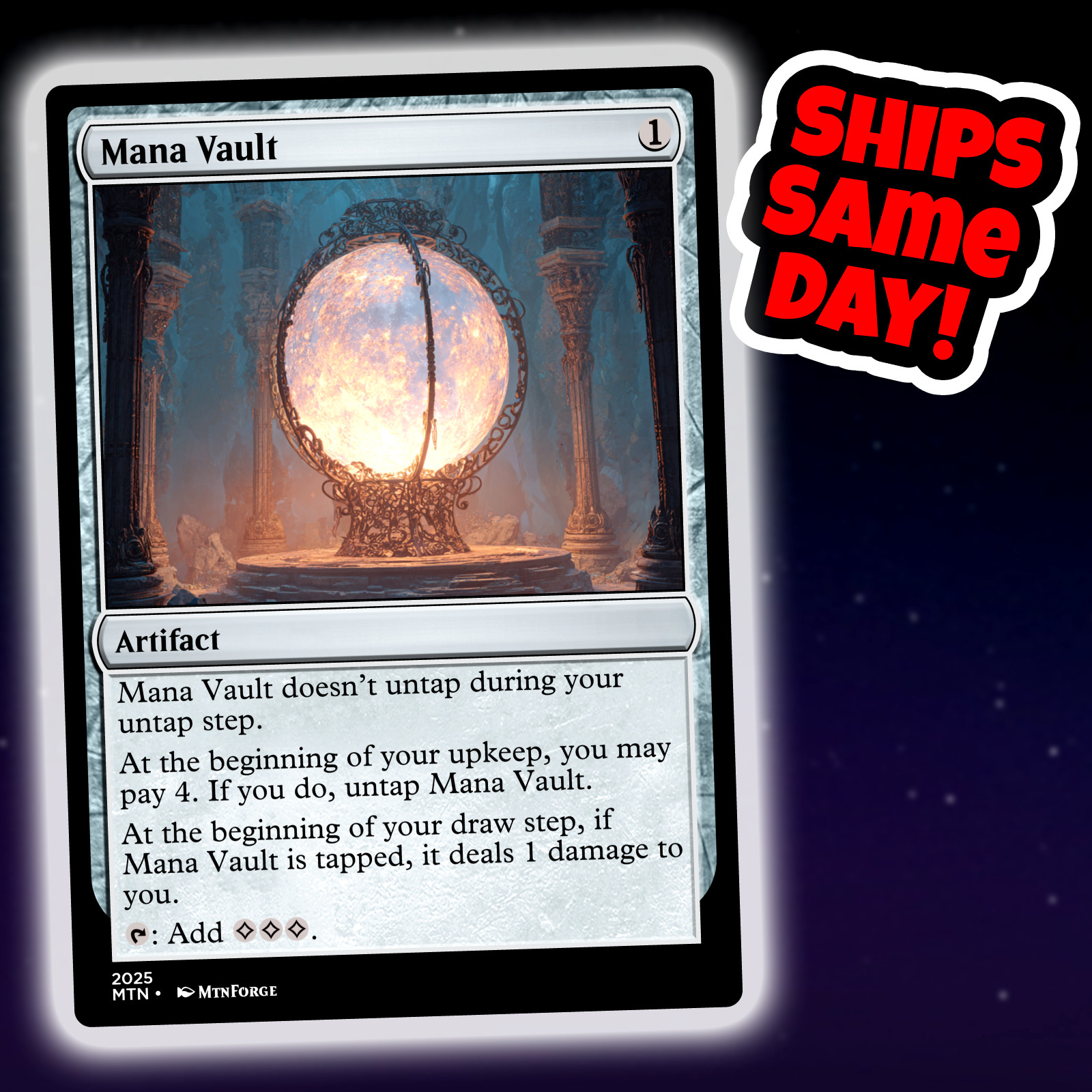 Mana Vault - Custom Art Magic: The Gathering Playtest Card - Commander EDH