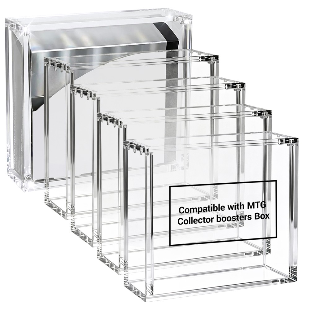 5PCS Acrylic Magnetic Display Case Storage Box For MTG Collector Boosters Boxes 5PCS Acrylic Magnetic Display Case Storage Box For MTG Collector Boosters Boxes