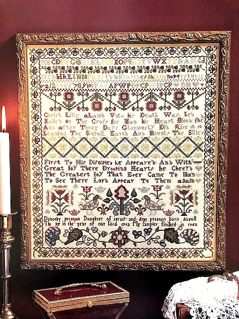 DOROTHY PRESTON ANTIQUE SAMPLER CROSS STITCH PATTERN