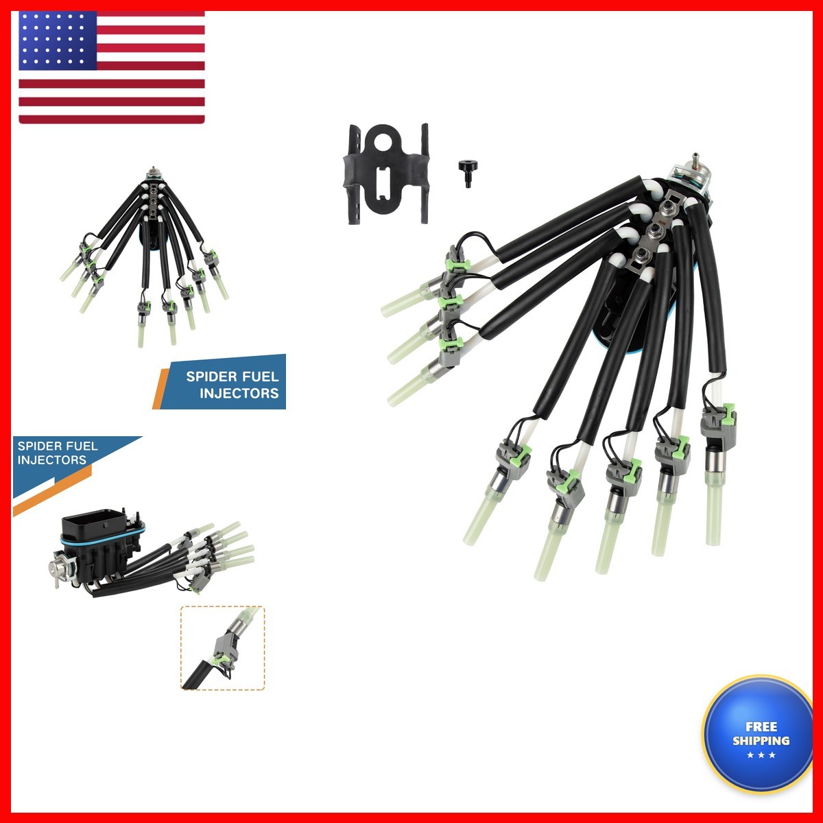 Baxzl FJ504 Spider Fuel Injectors for GMC Chevy Cadillac 1996-2002 5.7L V8