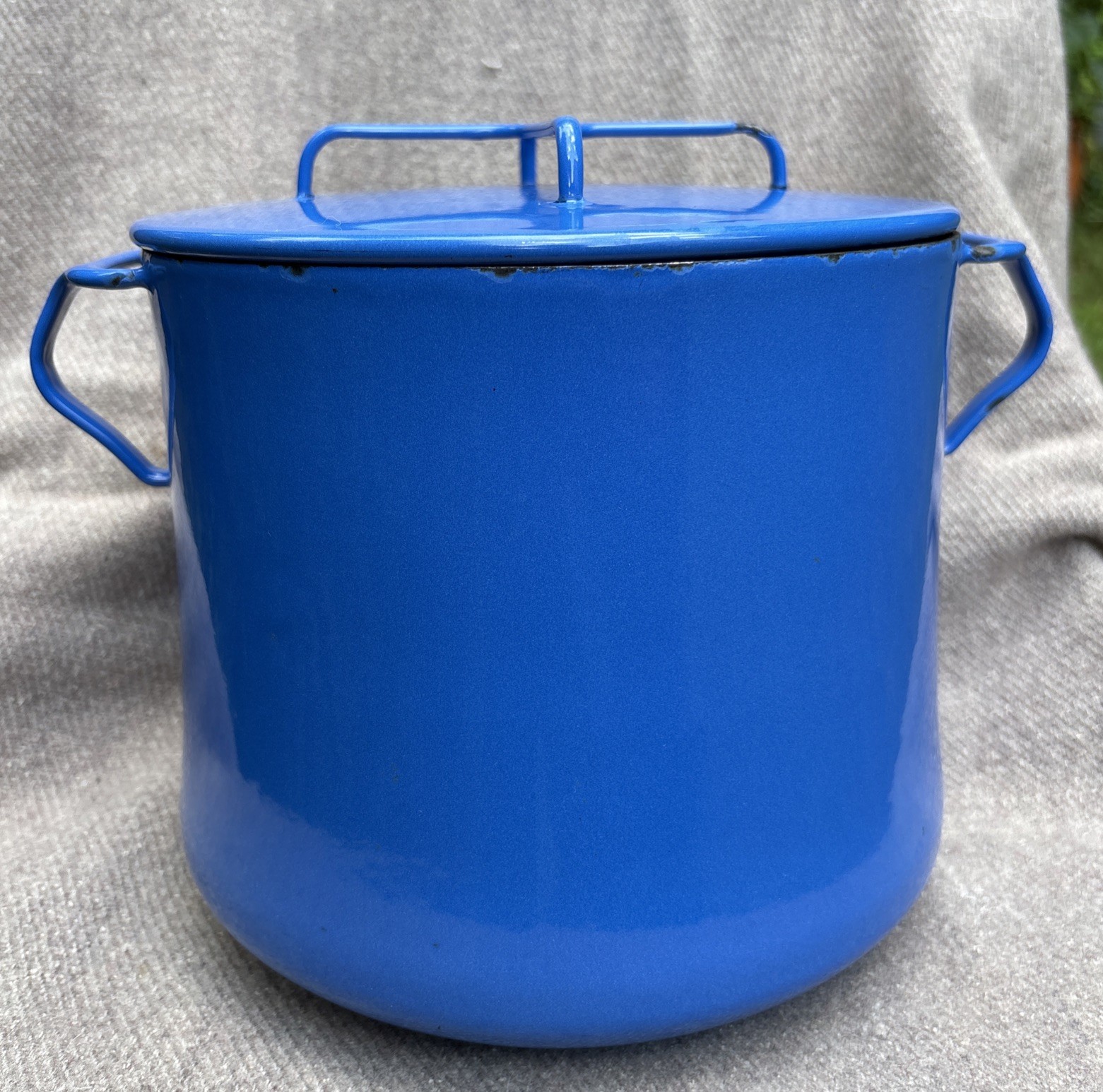 Vintage Dansk Kobenstyle 8 Qt Blue Enamel Soup & Stock Pot w/Lid MCM FRANCE Read