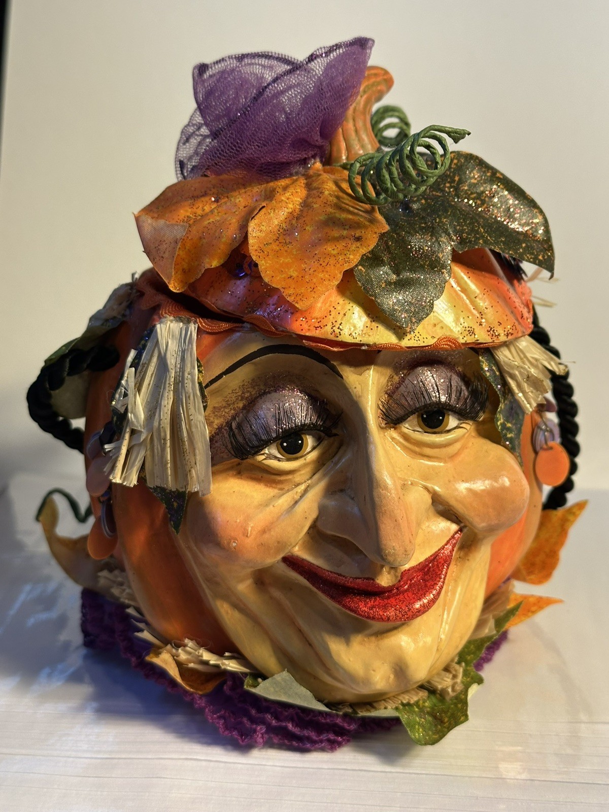 Vtg Wayne Kleski Katherine’s Collection Halloween Witch Pumpkin Head Purse Vtg Wayne Kleski Katherine’s Collection Halloween Witch Pumpkin Head Purse