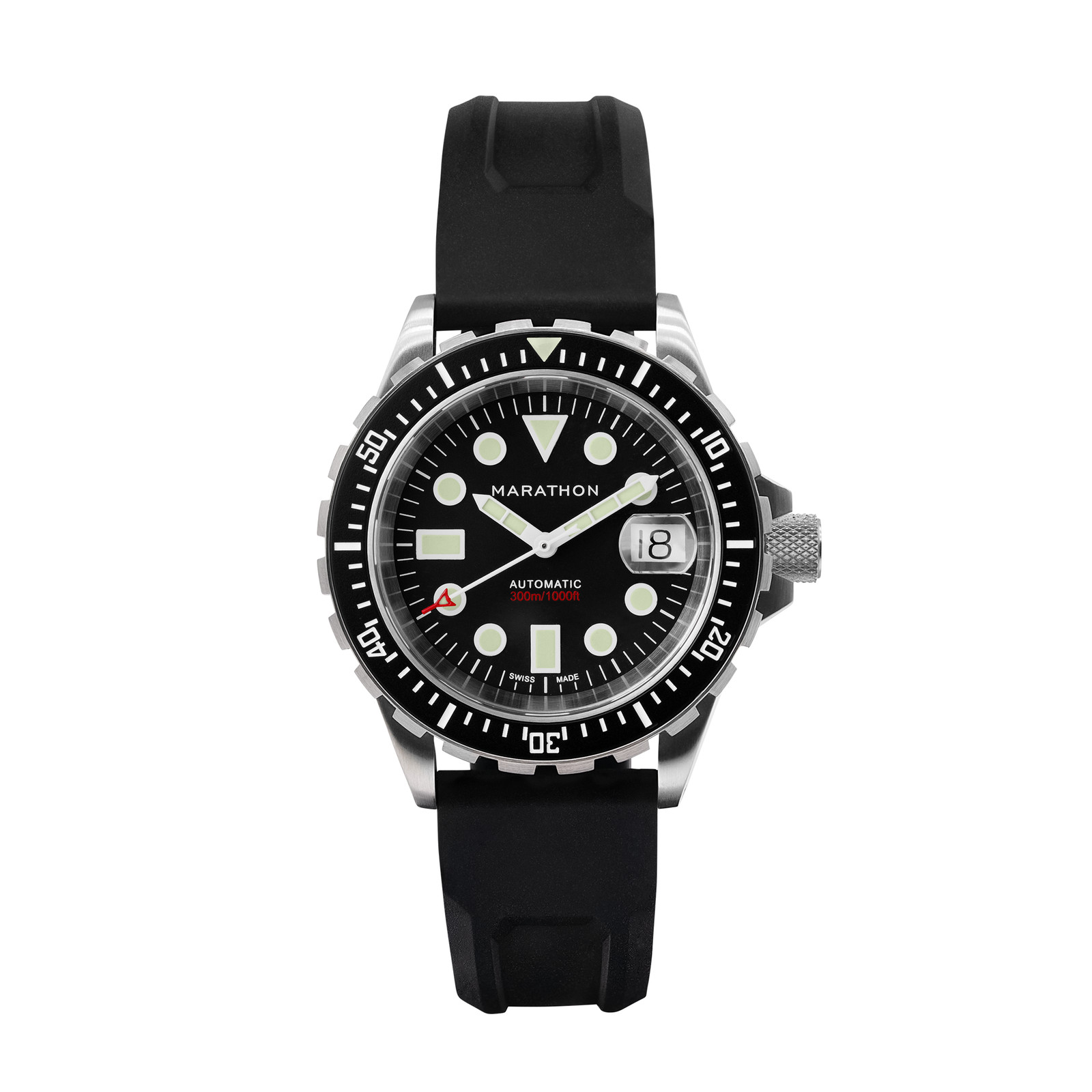 41mm OSAR-D Type I - Diver\'s Automatic 41mm OSAR-D ON RUBBER STRAP | Black Dial
