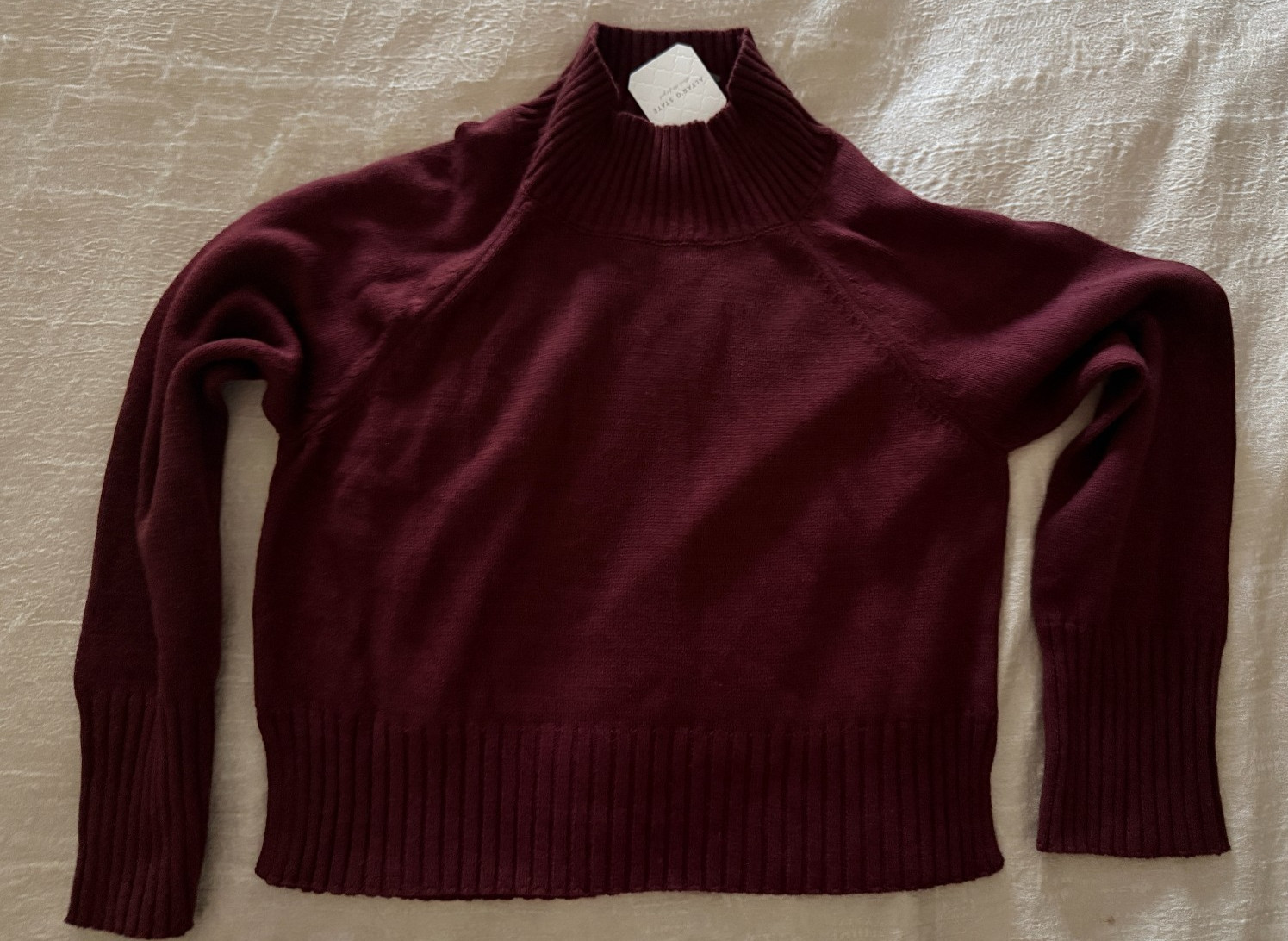 NWT Altar\'d State Womens Knit Turtleneck Burgundy Maroon Sweater Size Medium