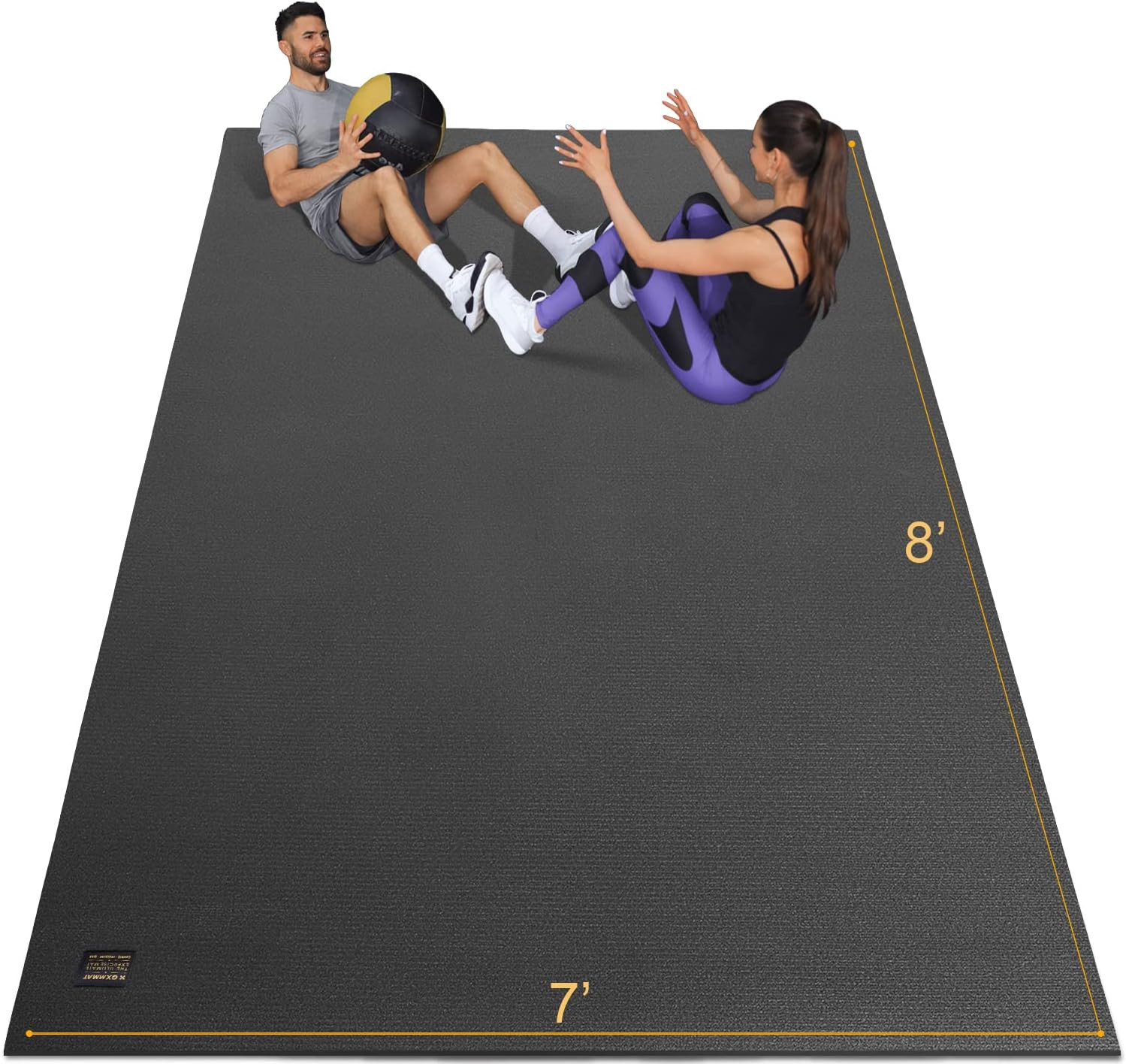 GXMMAT Extra Wide Large Exercise Mat 12\'X7\'/10\'X7/8\'X7(7Mm)