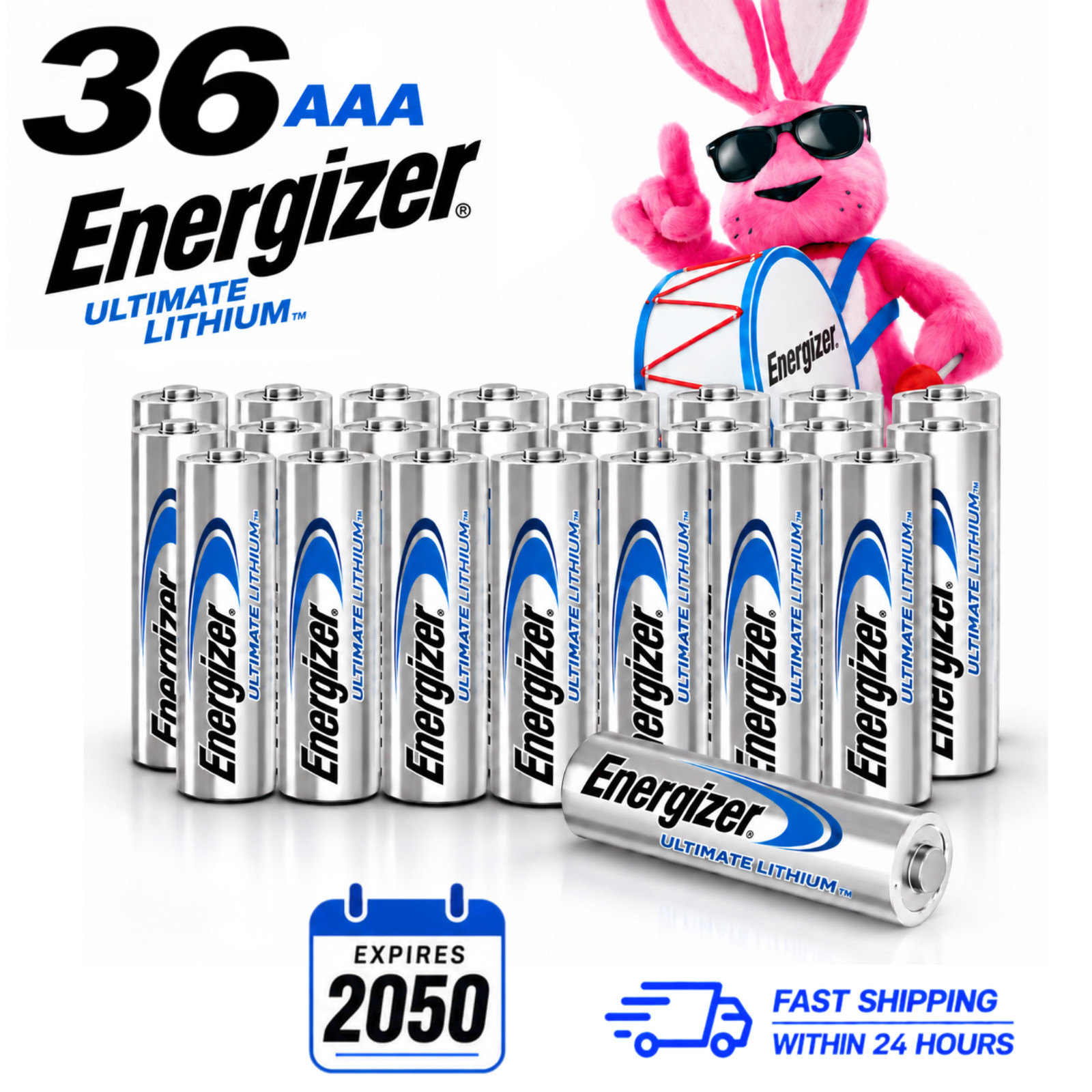 36 pcs AAA Energizer Ultimate Lithium Batteries | Bulk OEM | Exp 2050 | 24h ship