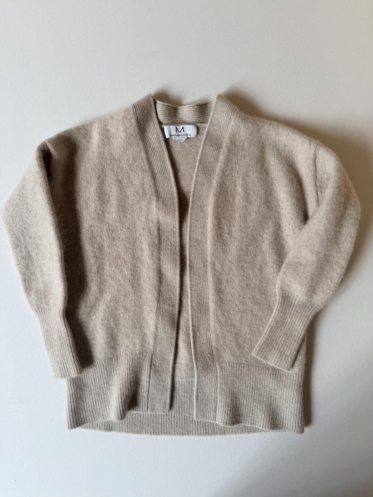 Magaschoni Women\'s 100% Cashmere Open Front Cardigan Sweater Super Soft Sz XS Magaschoni Women\'s 100% Cashmere Open Front Cardigan Sweater Super Soft Sz XS