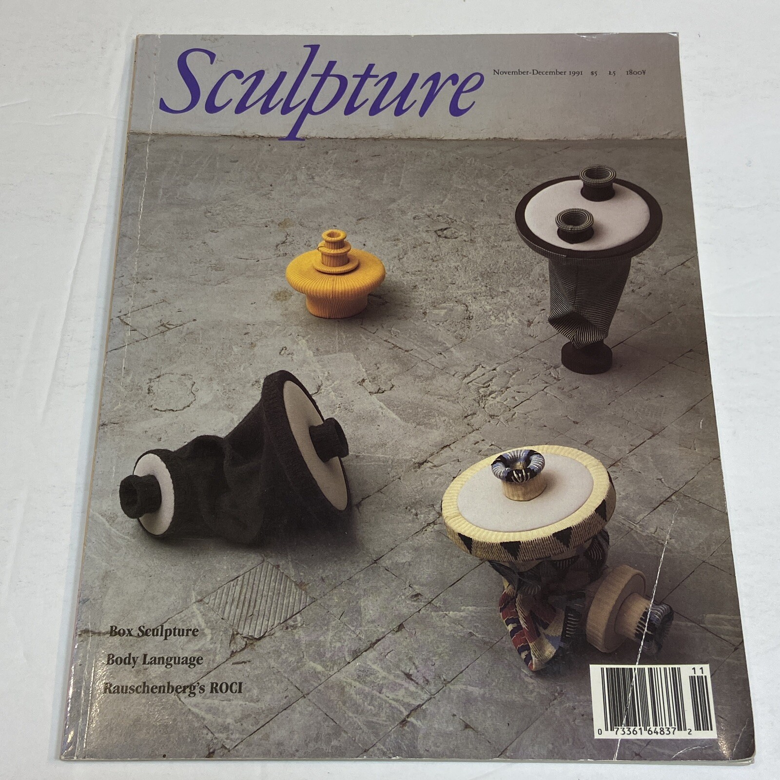 Sculpture Magazine Boxed In Body Language Art Rauschenberg's ROCI Nov Dec 1991