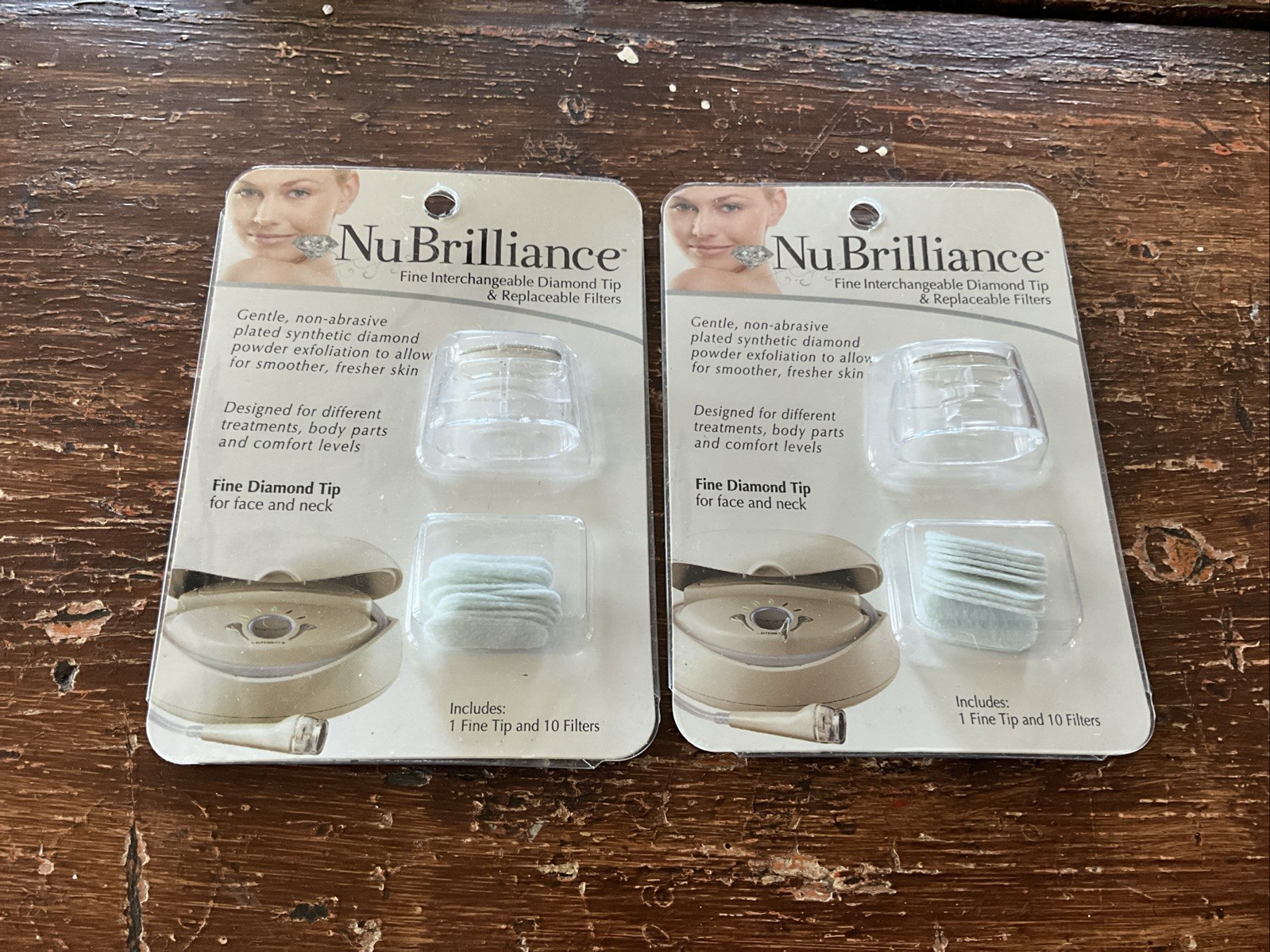 Nu Brilliance 2 Diamond Tips Precision & Coarse w/20 Replacement Filters